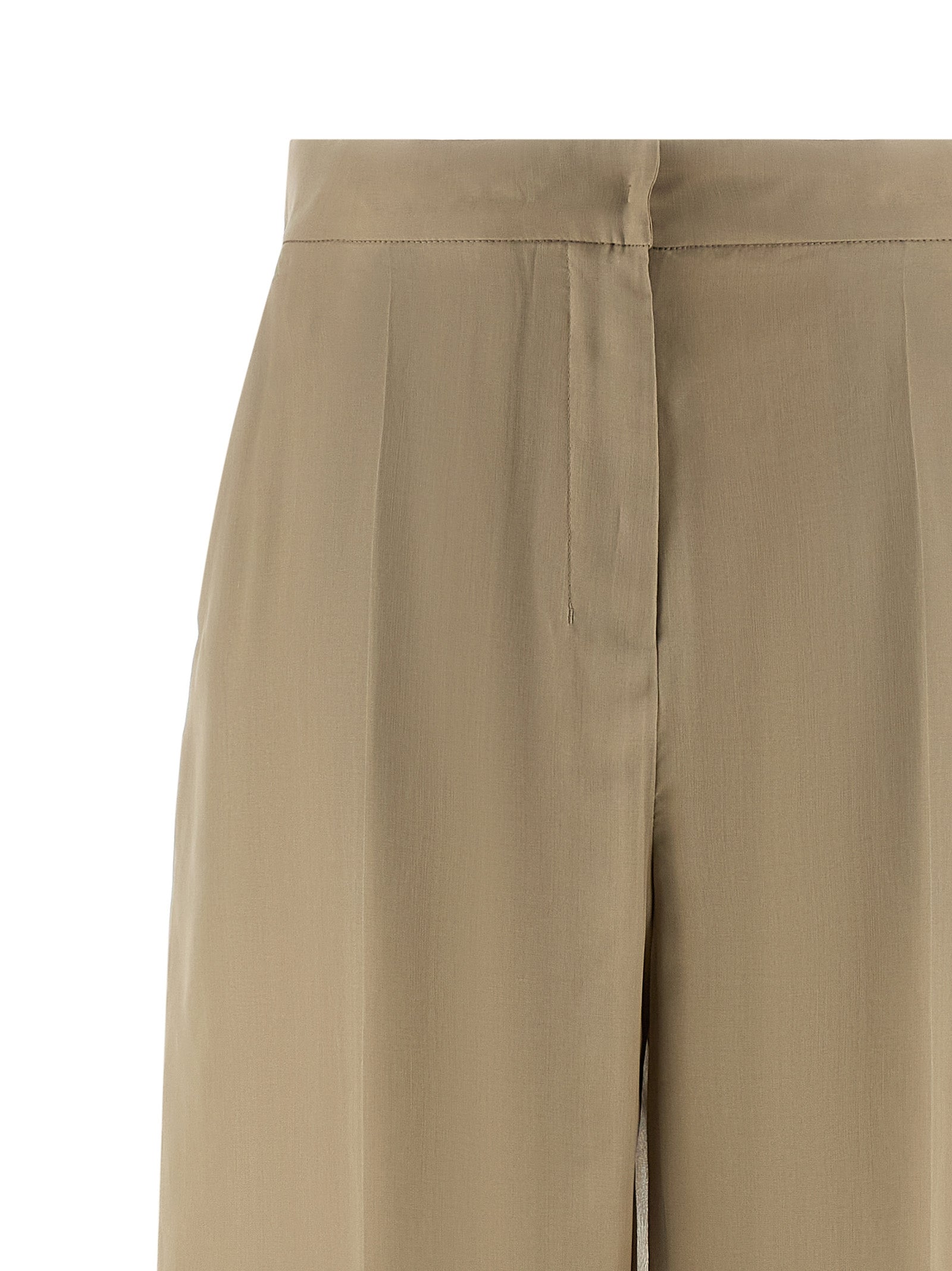 Max Mara Beige Silk Casual Women's Pants