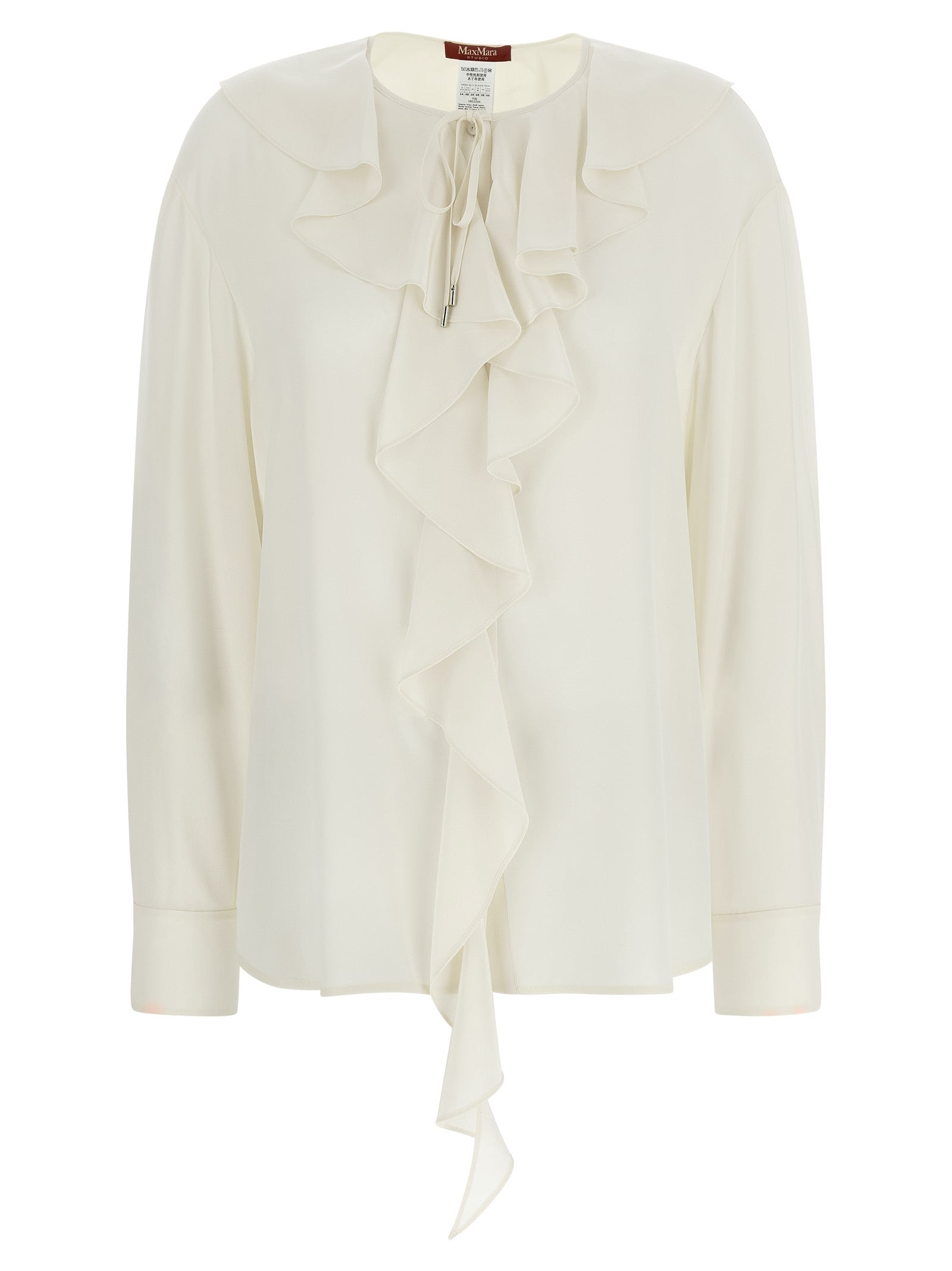 Max Mara White Silk Women's Blouse