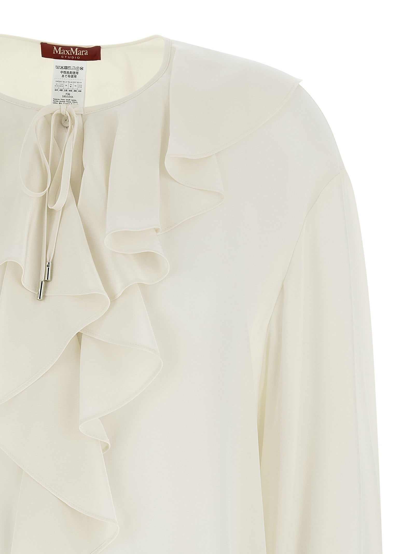 Max Mara White Silk Women's Blouse