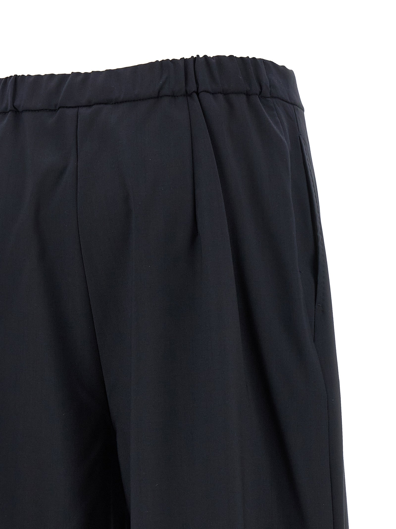 Max Mara Blue Virgin Wool Casual Women's Pants
