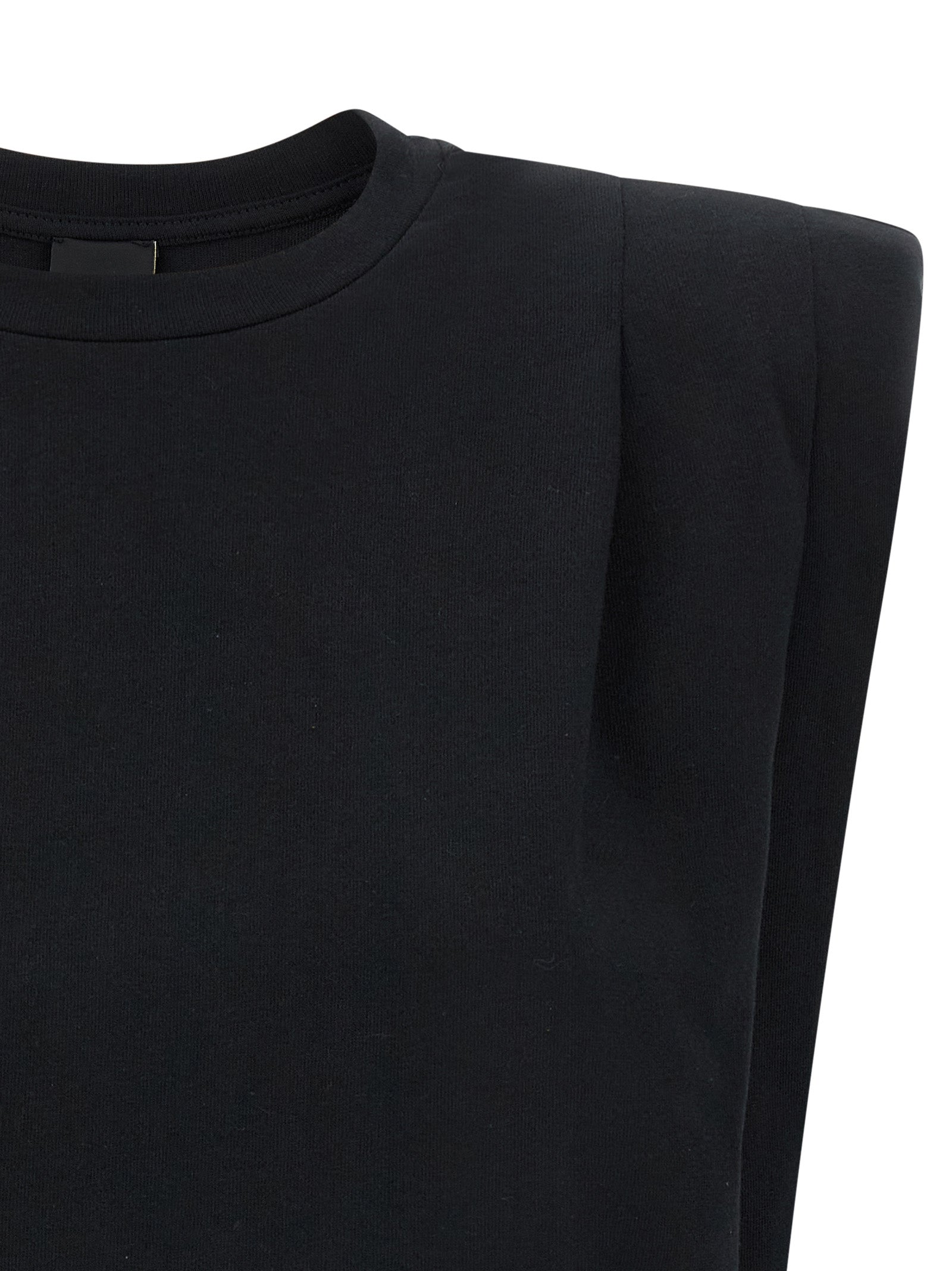 PINKO Black Cotton Sleeveles Women's T-Shirt