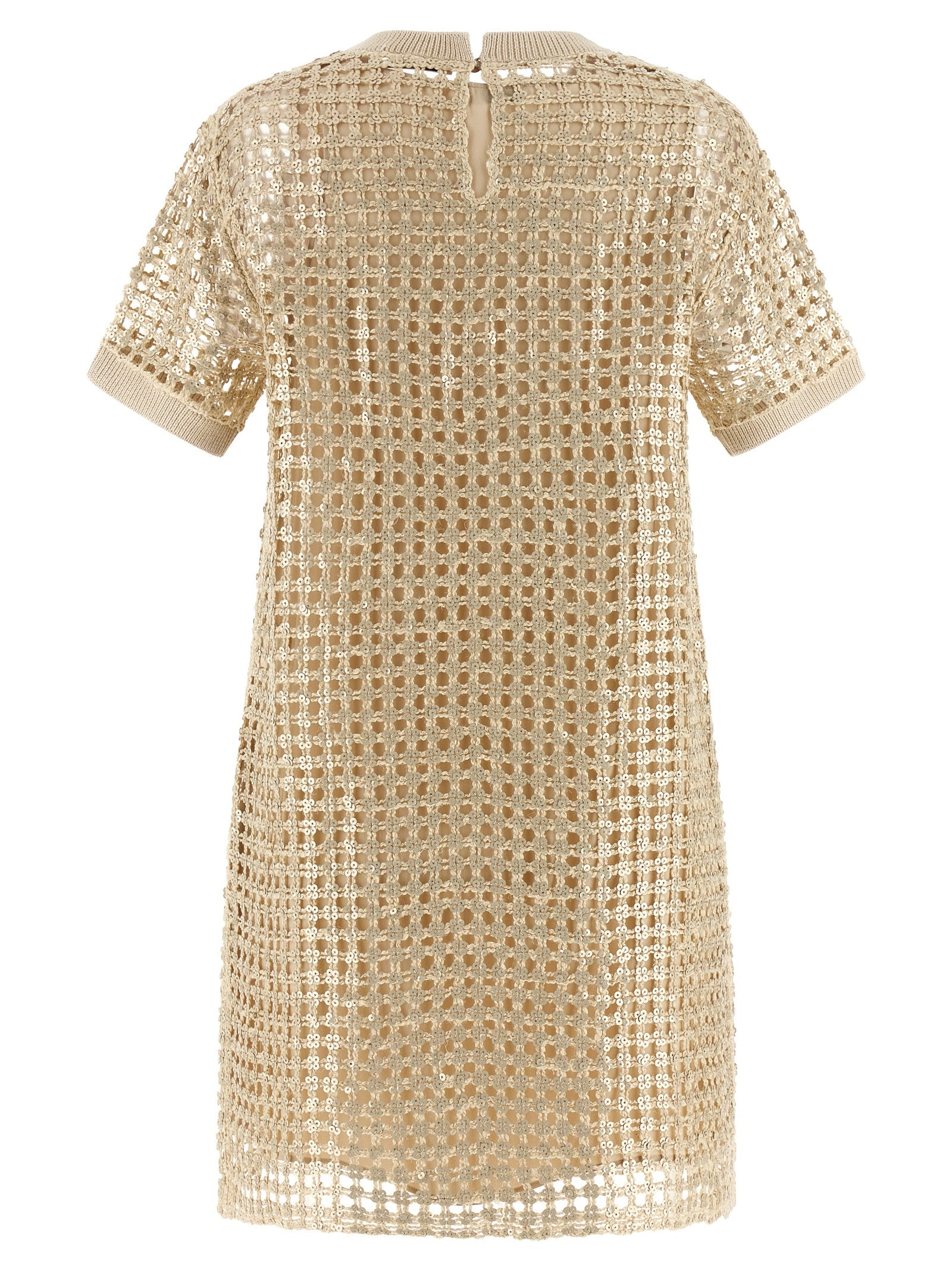 Brunello Cucinelli Bicolor Silk Short Women's Dress