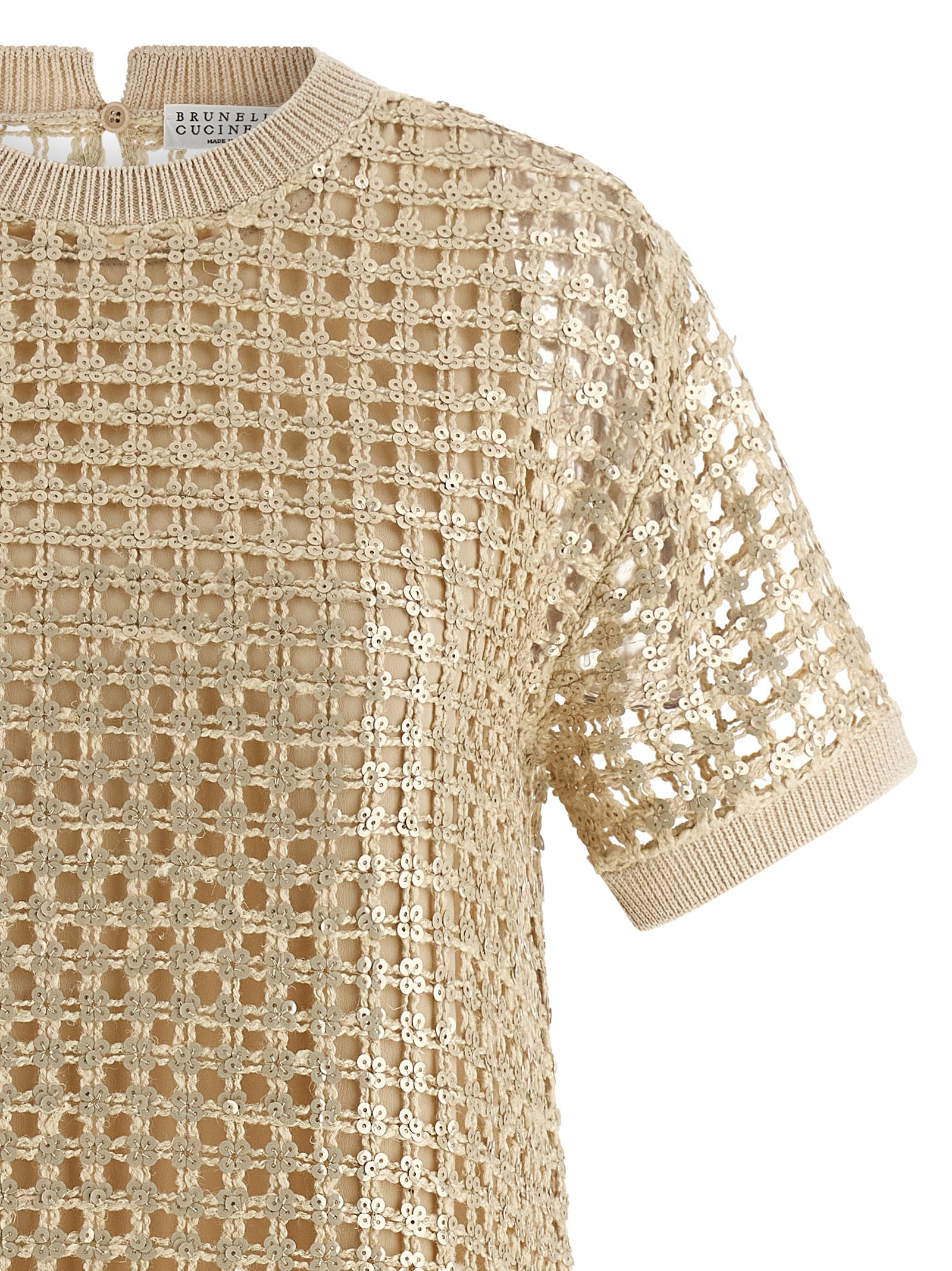 Brunello Cucinelli Bicolor Silk Short Women's Dress