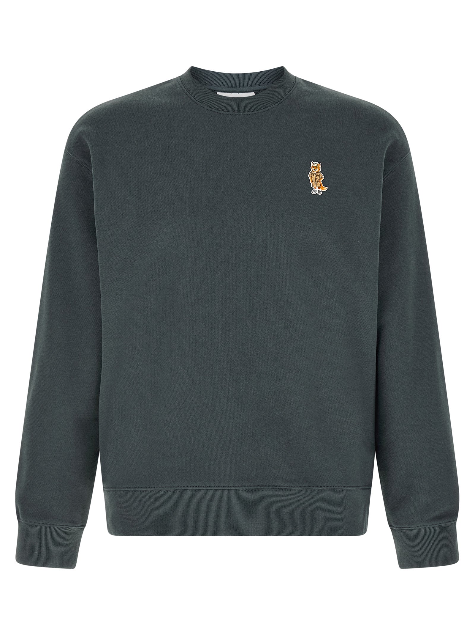 Maison Kitsuné Blue Organic Cotton Men's Sweatshirt