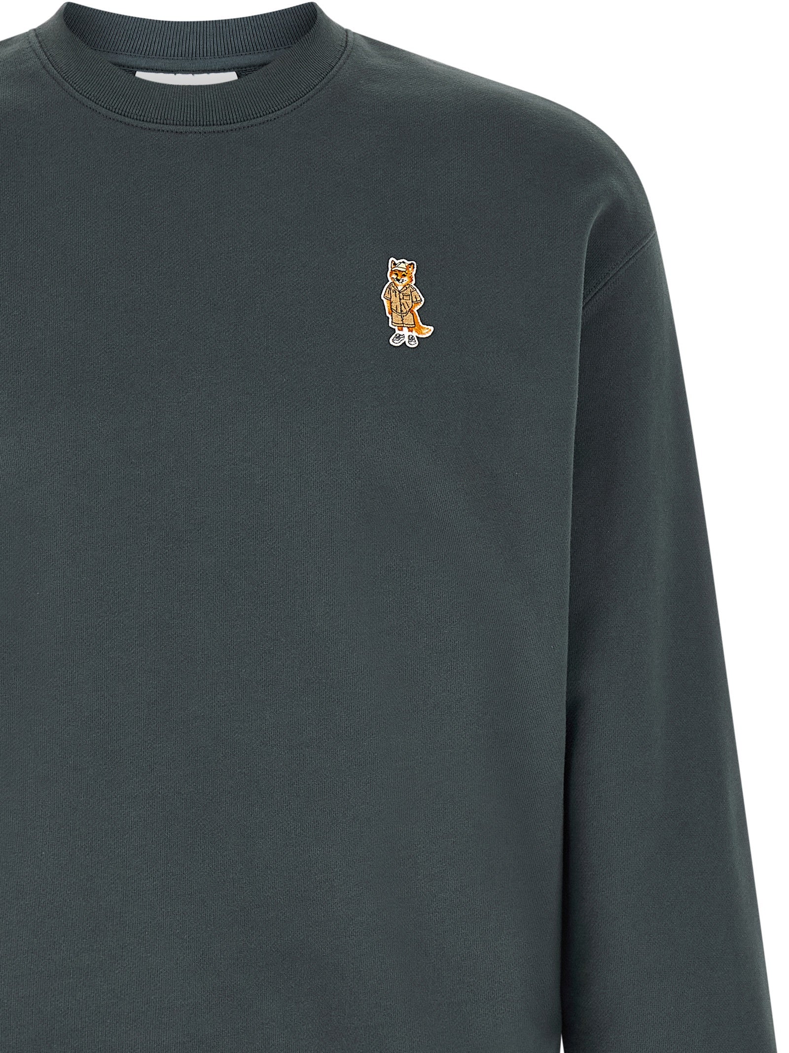 Maison Kitsuné Blue Organic Cotton Men's Sweatshirt