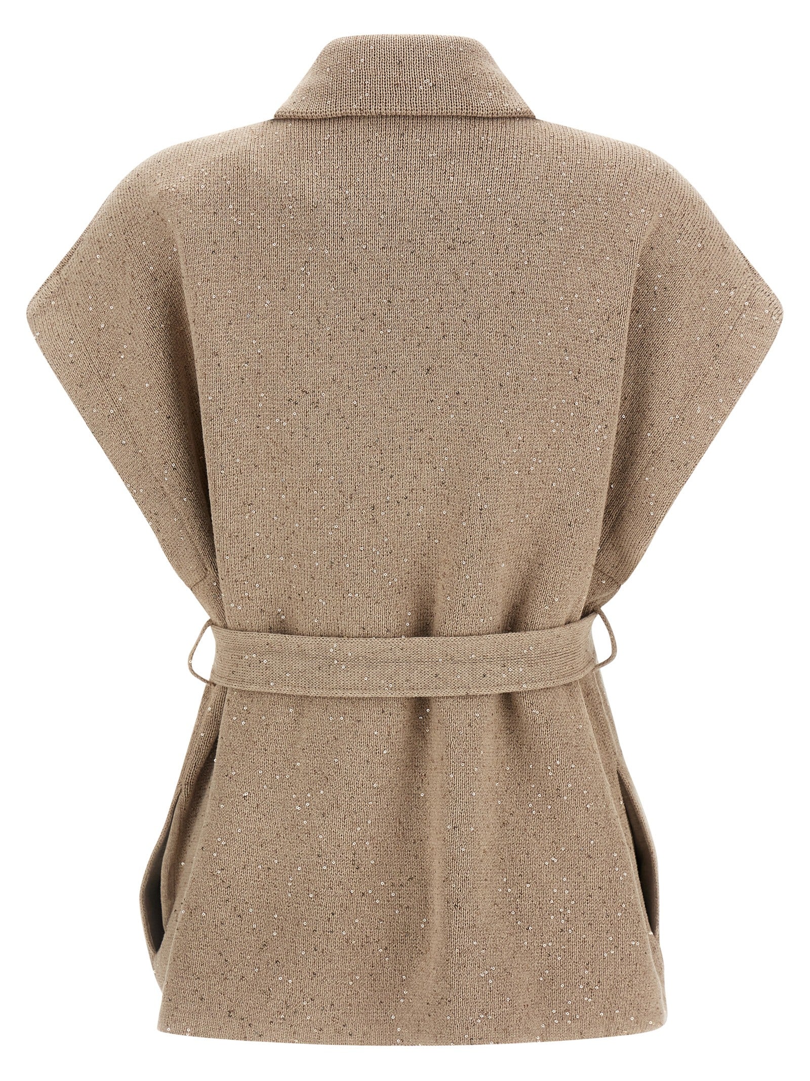 Brunello Cucinelli Beige Cotton Women's Cardigan
