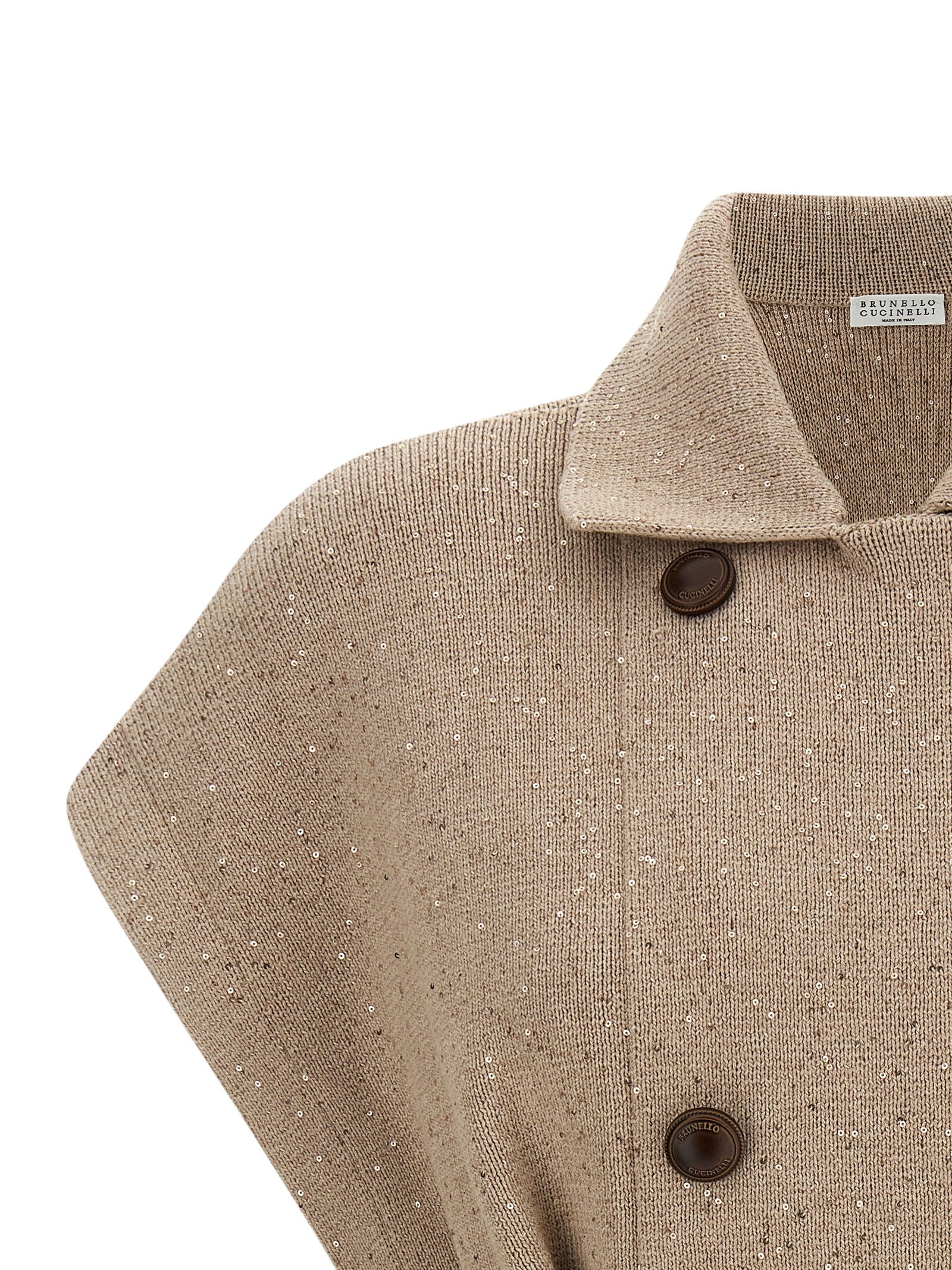 Brunello Cucinelli Beige Cotton Women's Cardigan