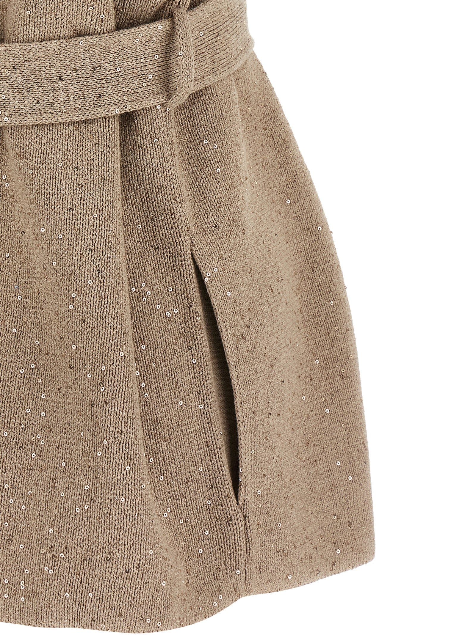 Brunello Cucinelli Beige Cotton Women's Cardigan
