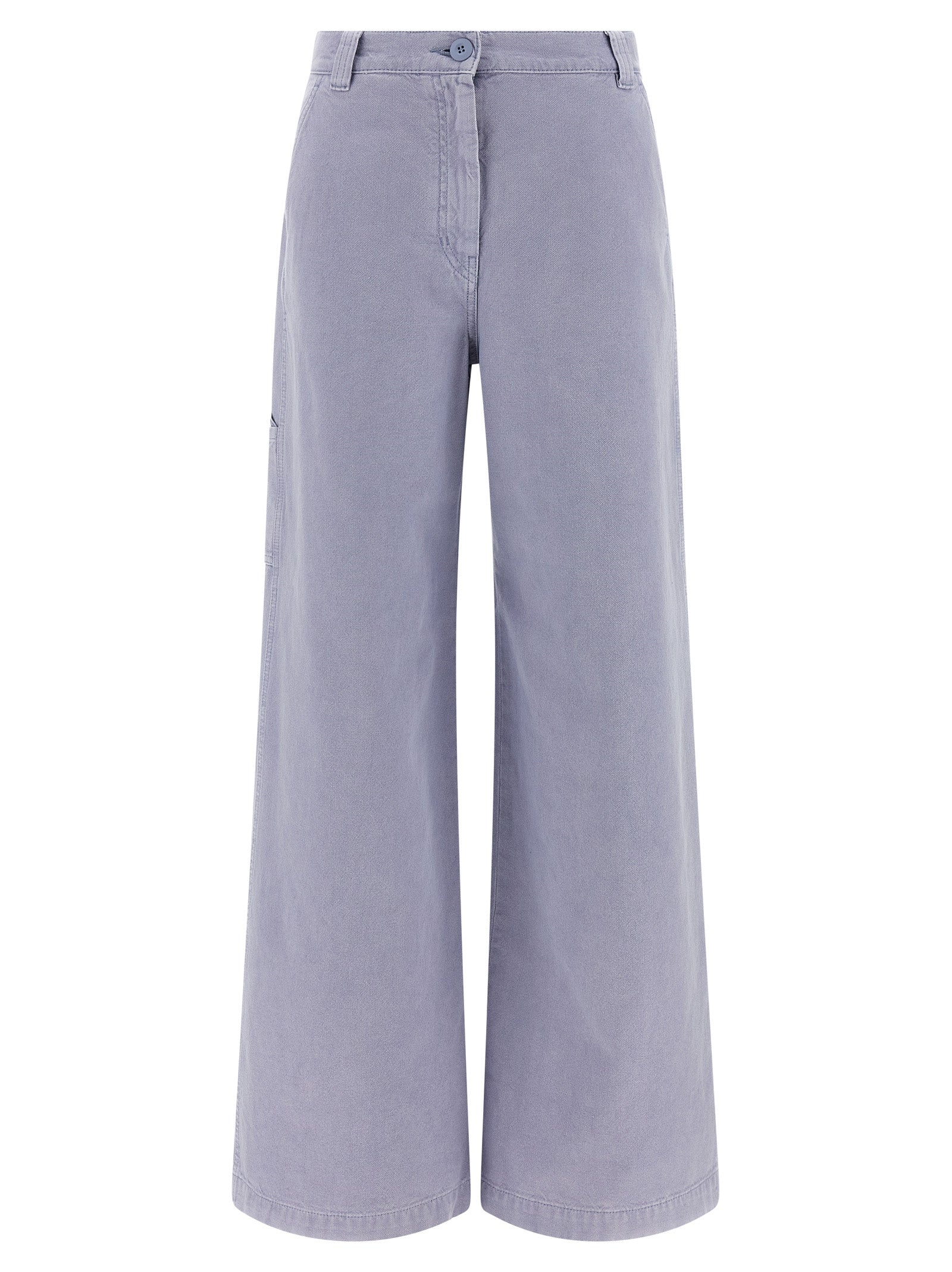 Max Mara Purple Cotton Casual Women's Pants