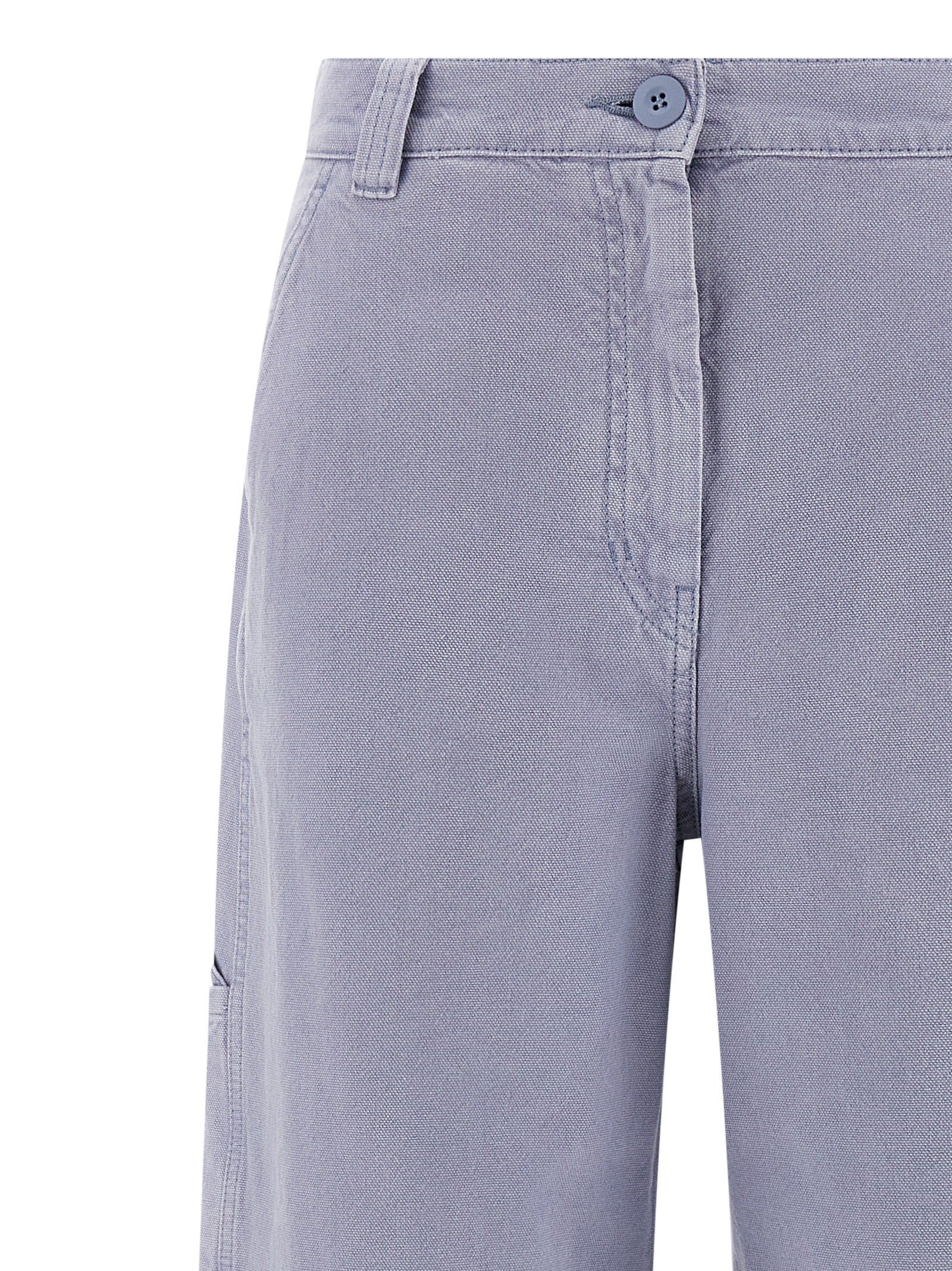 Max Mara Purple Cotton Casual Women's Pants
