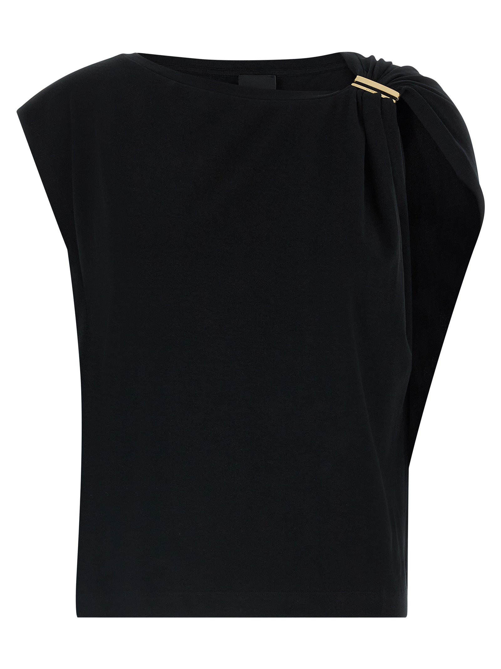 PINKO Black Cotton Tank Women's Tops