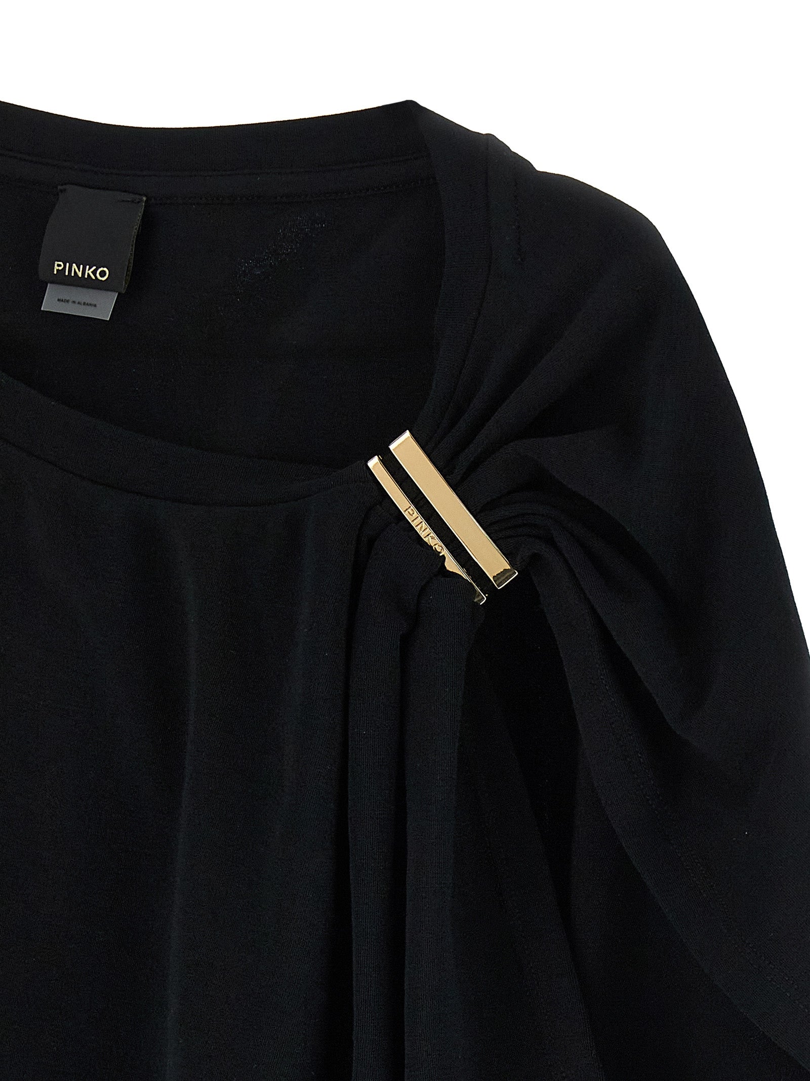 PINKO Black Cotton Tank Women's Tops