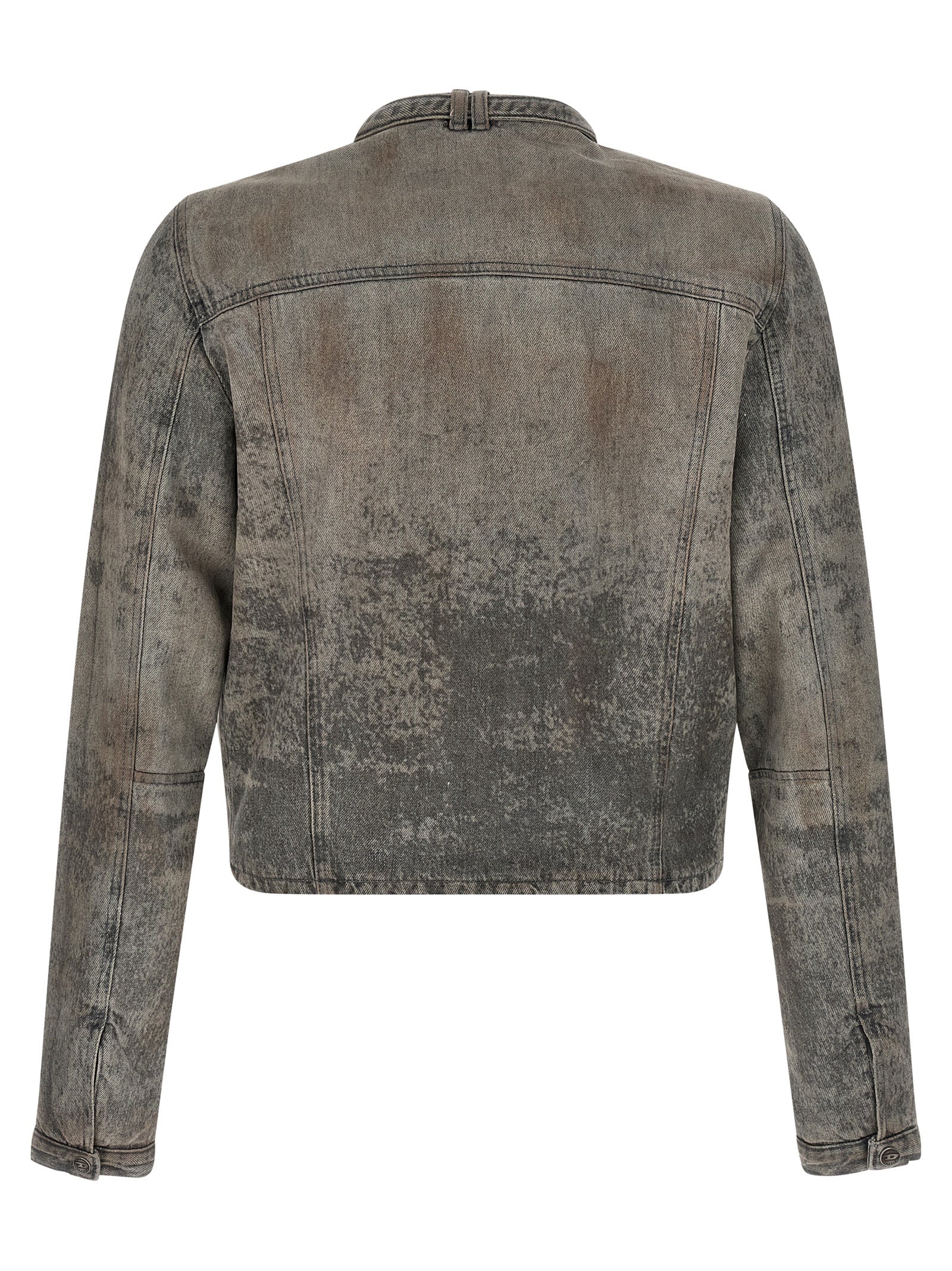 Diesel Gray Cotton Denim Men's Jacket