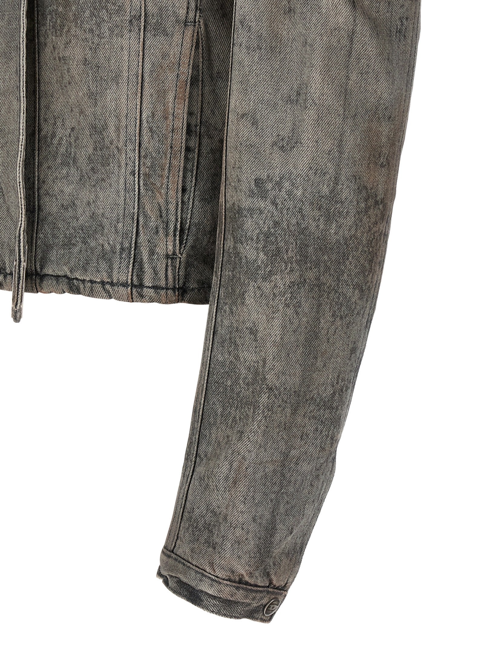 Diesel Gray Cotton Denim Men's Jacket