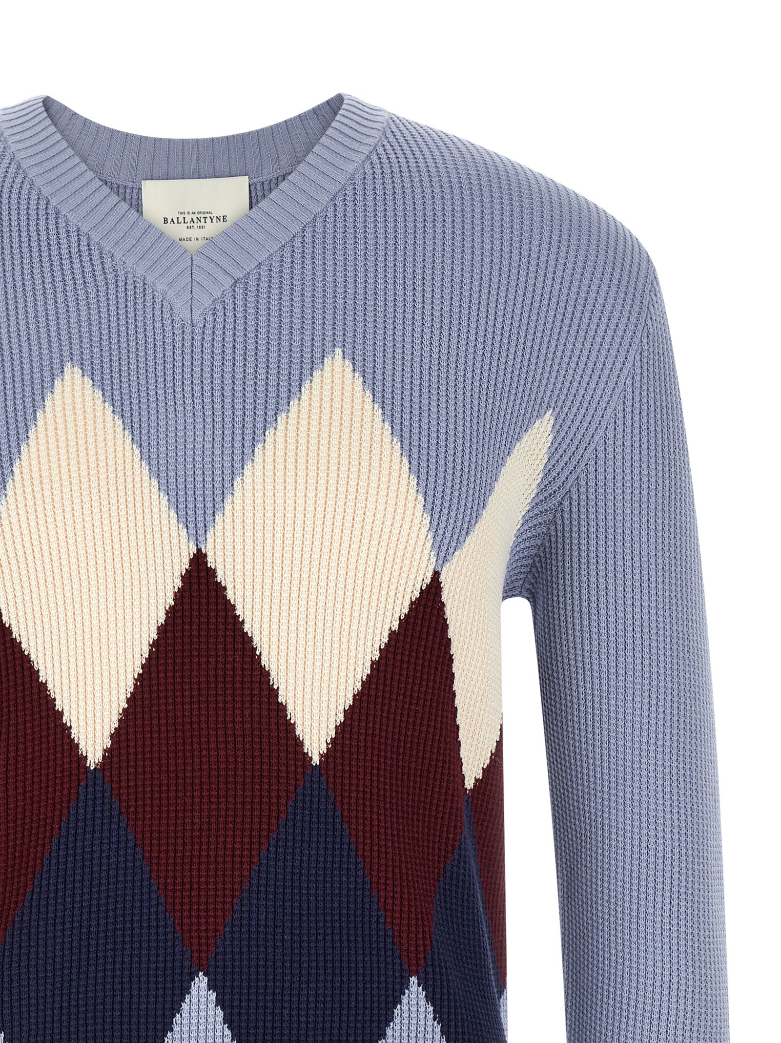 Ballantyne Blue Cotton Men's Cardigan