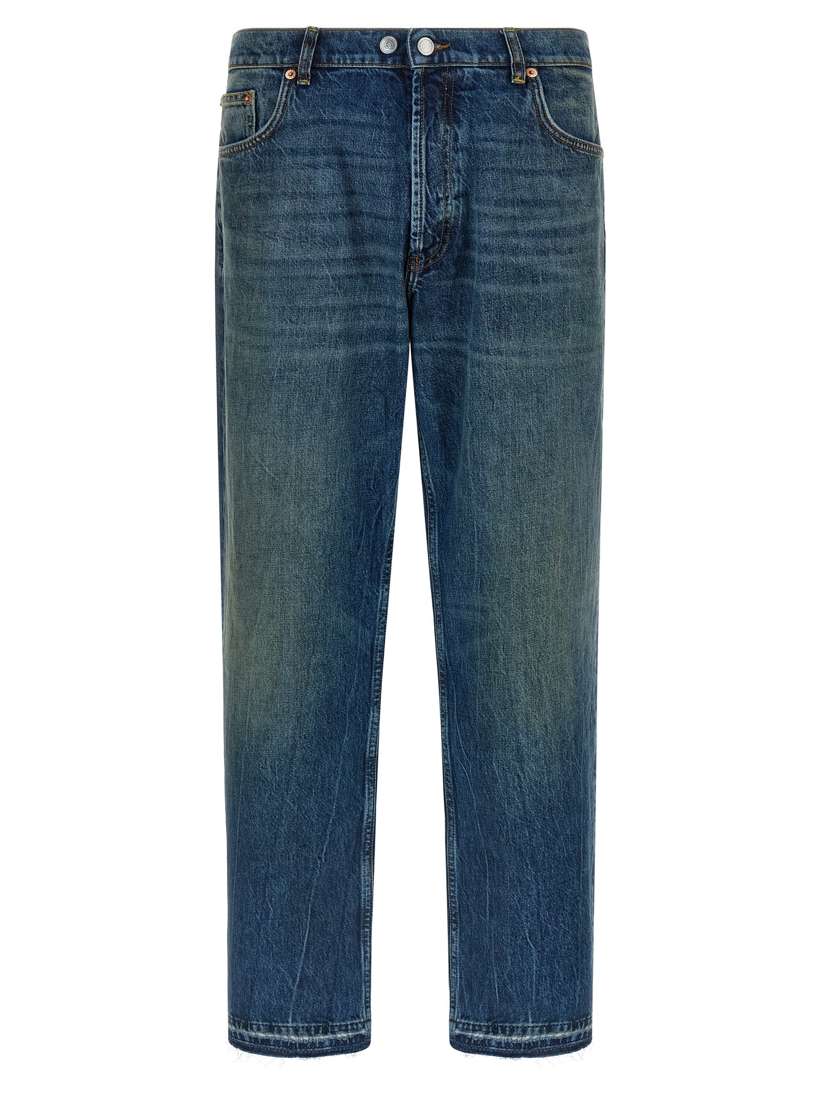 Department 5 Blue Cotton Straight-Leg Men's Jeans