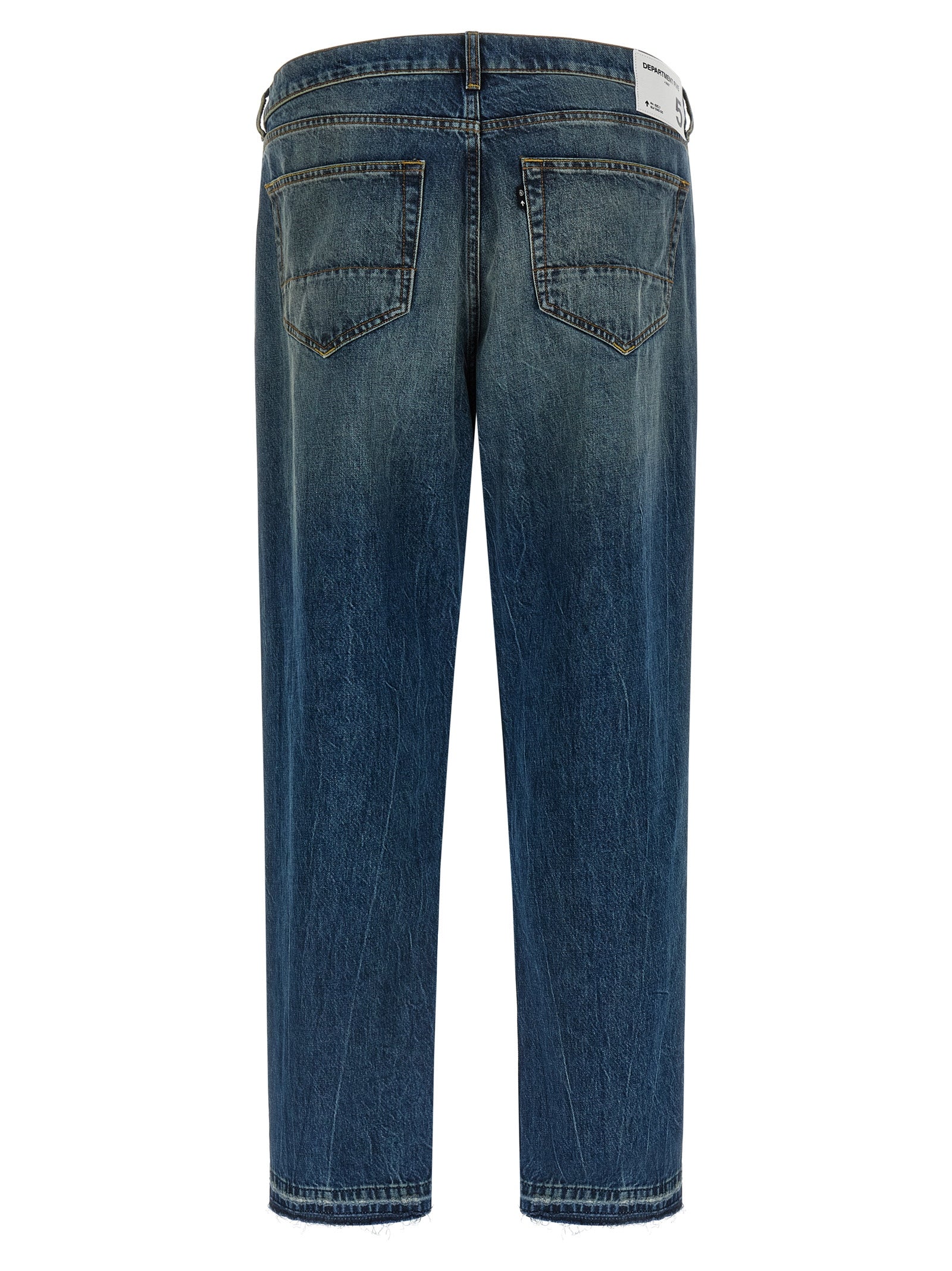 Department 5 Blue Cotton Straight-Leg Men's Jeans