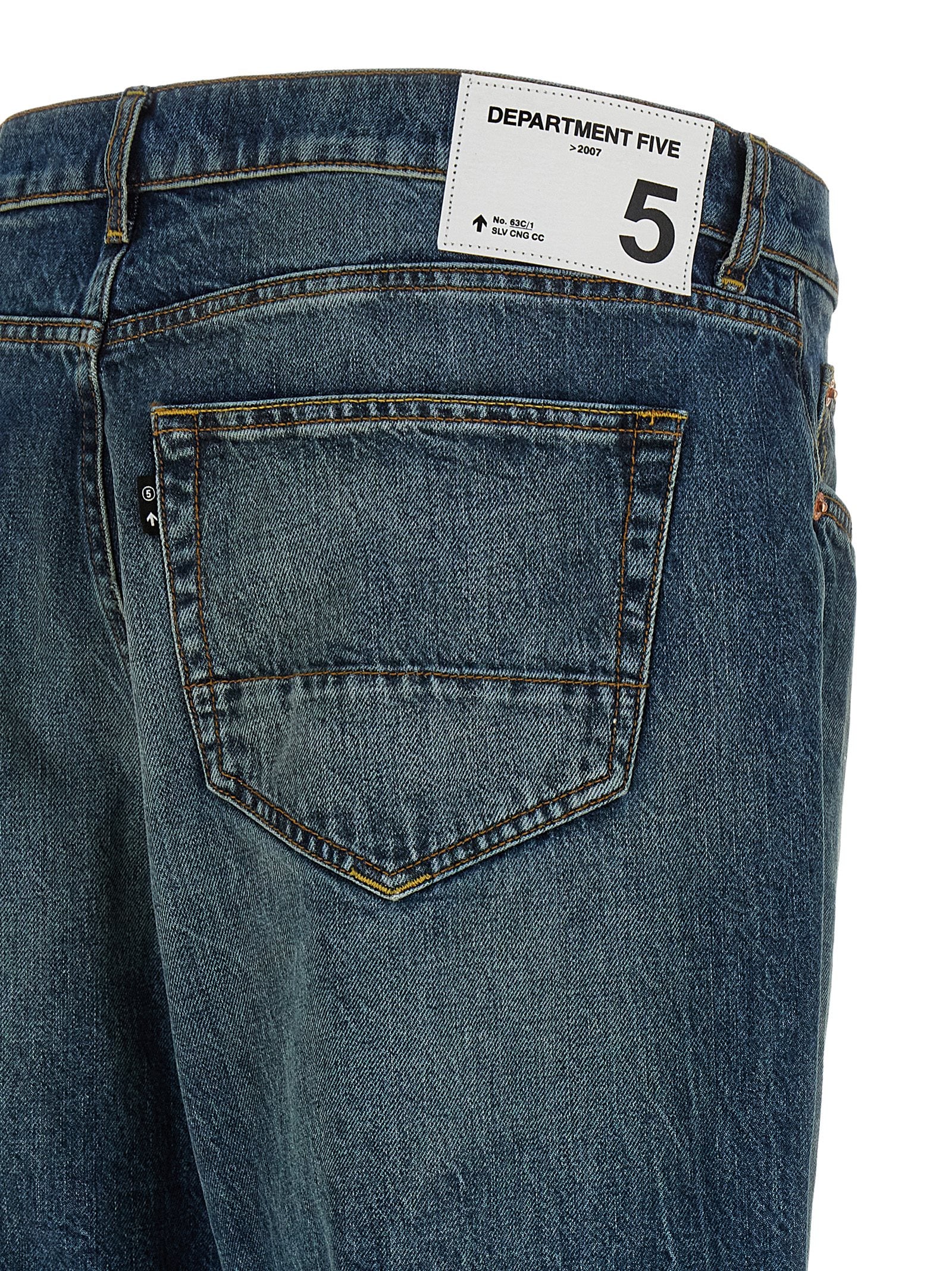 Department 5 Blue Cotton Straight-Leg Men's Jeans