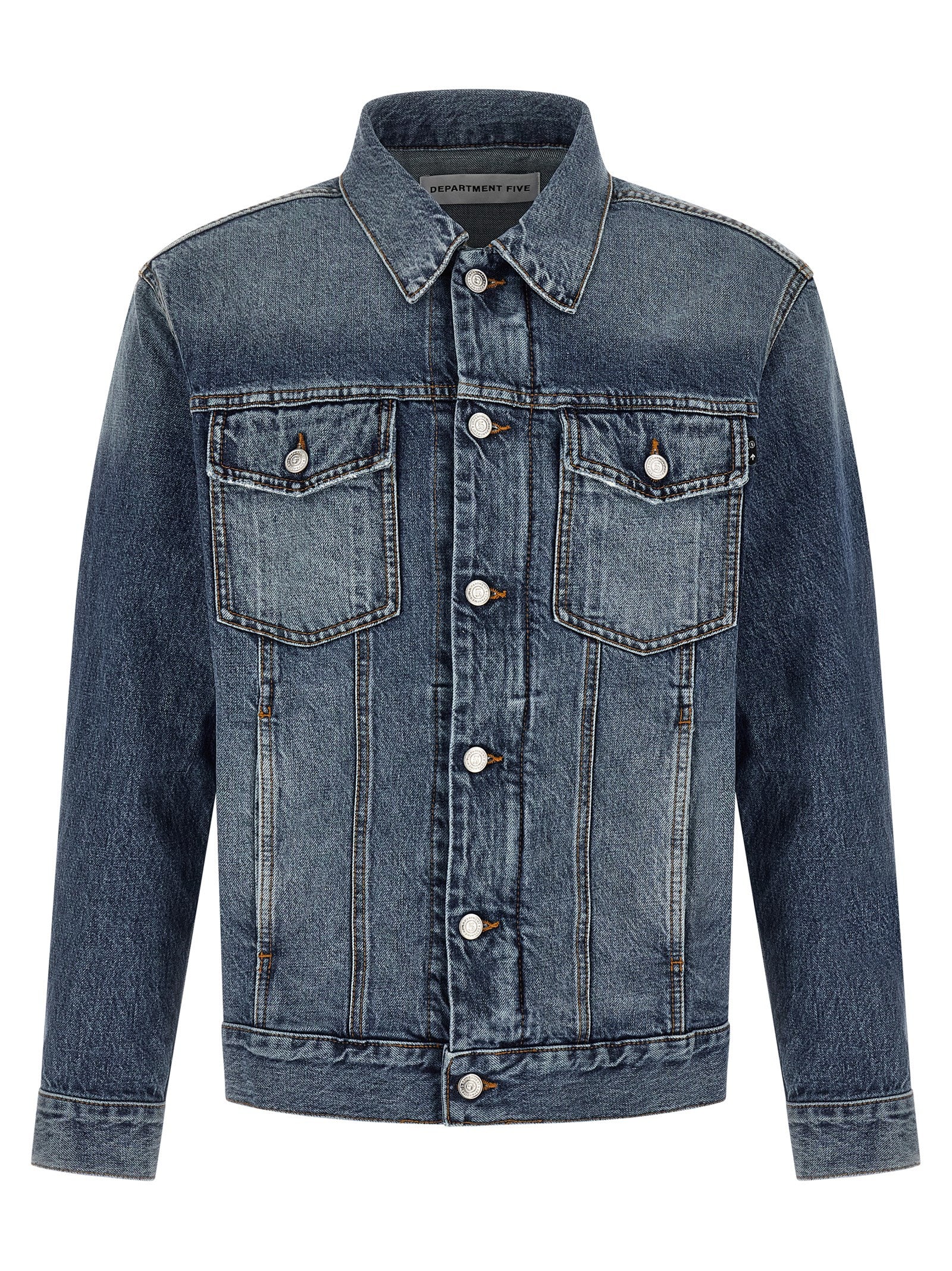 Department 5 Blue Cotton Denim Men's Jacket