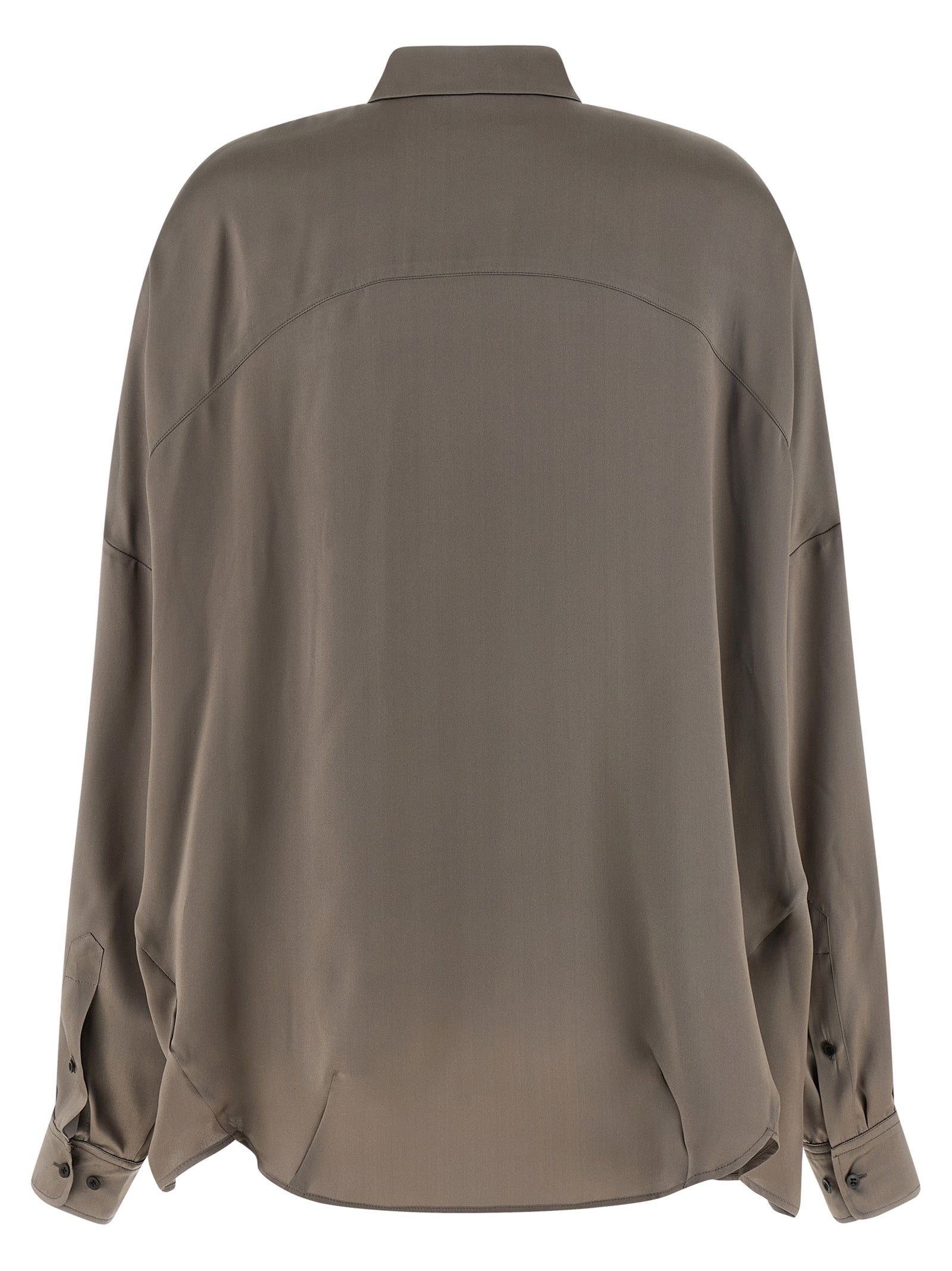 Dries Van Noten Gray Silk Women's Blouse