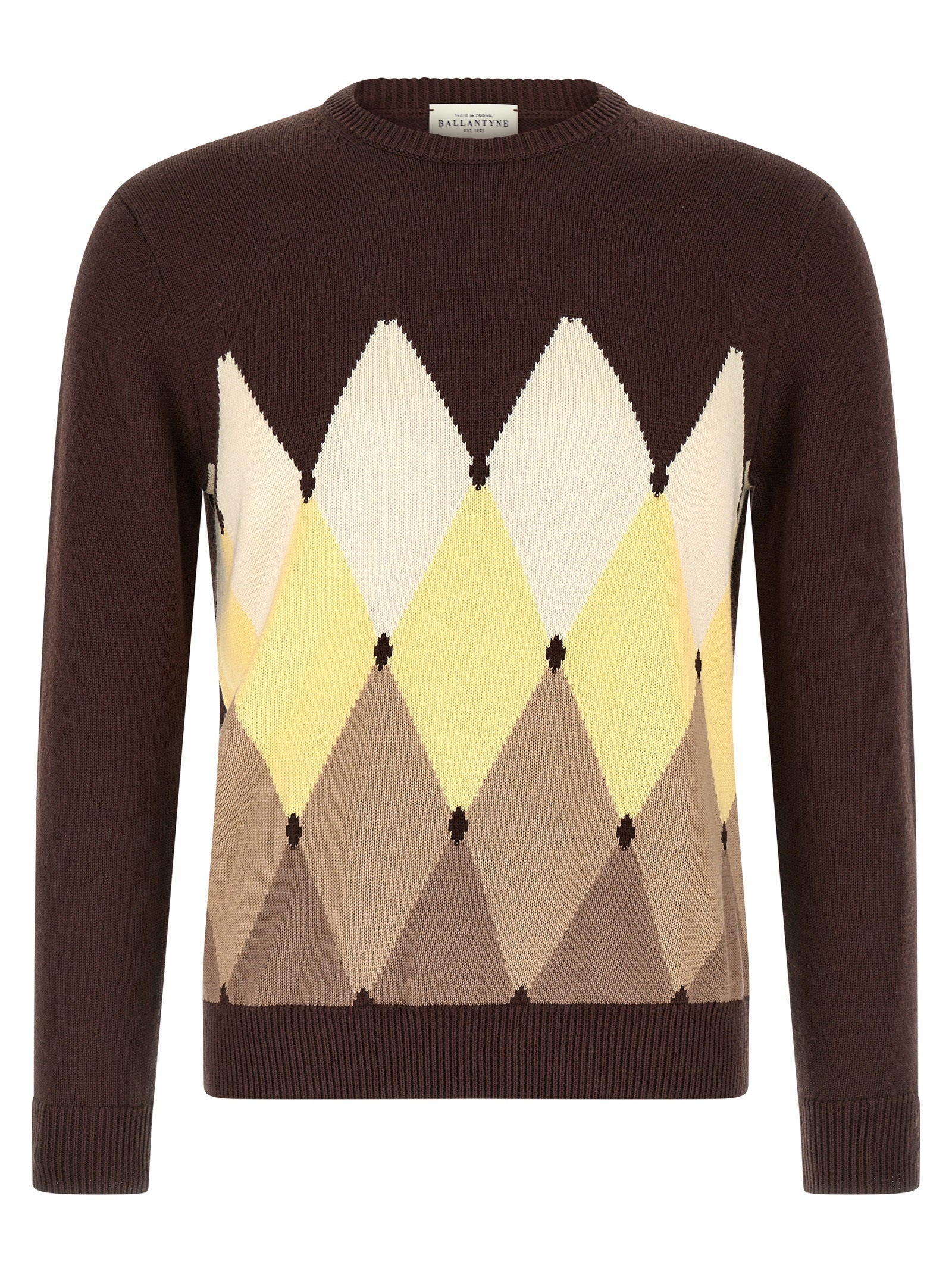 Ballantyne Brown Cotton Men's Cardigan