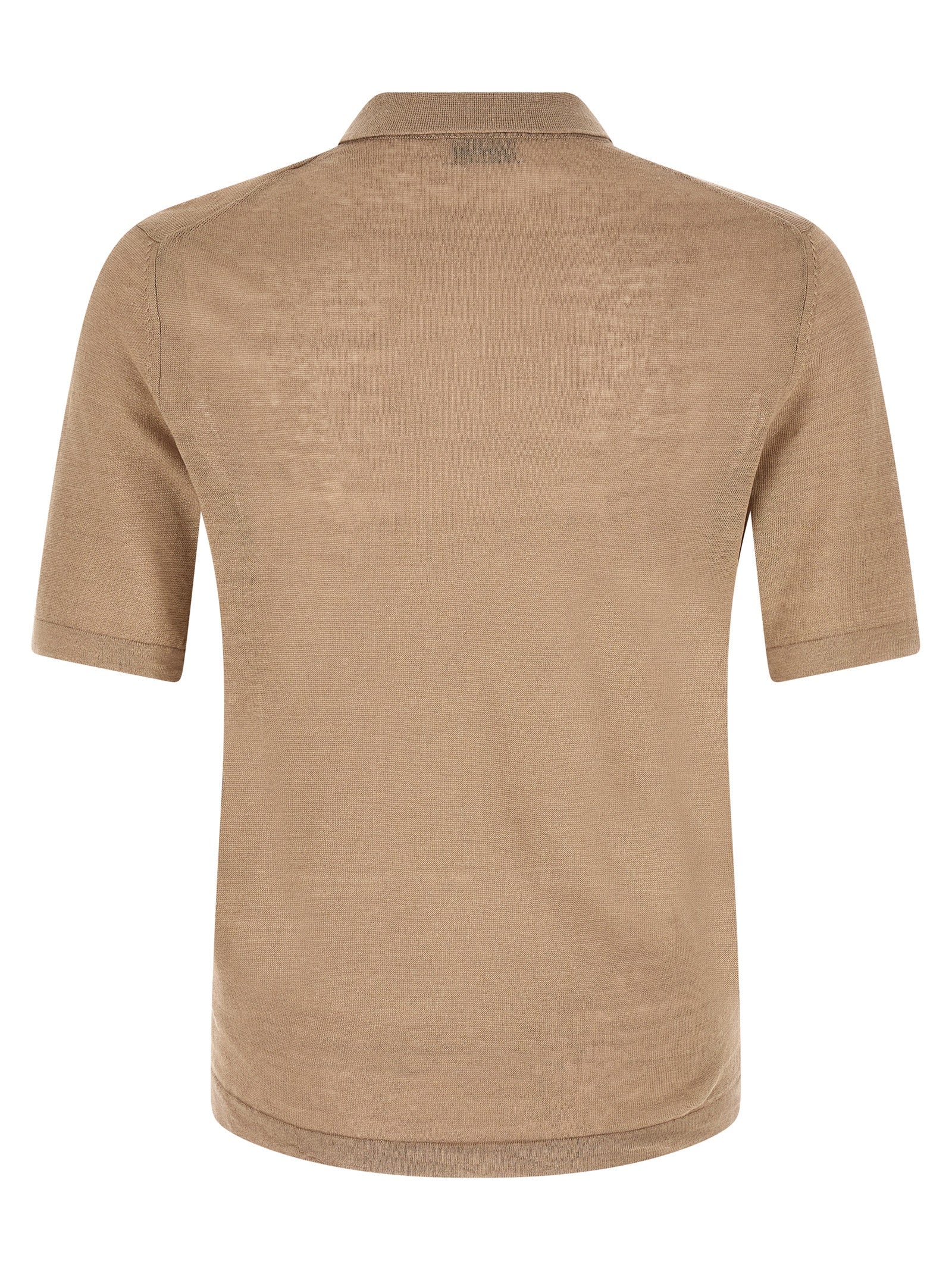 Ballantyne Beige Linen Polo Men's Shirt