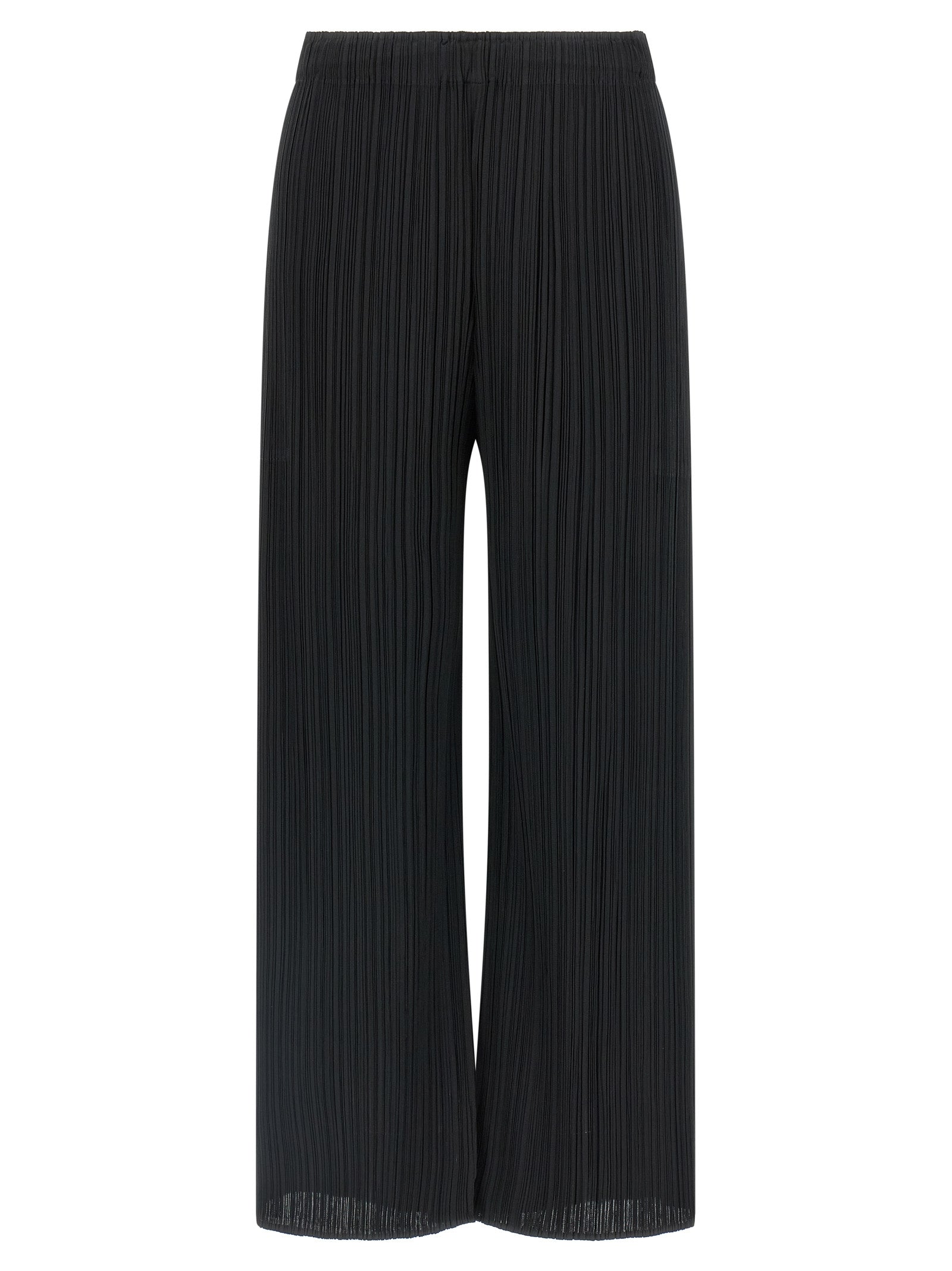 PLEATS PLEASE ISSEY MIYAKE Black Polyester Casual Women's Pants