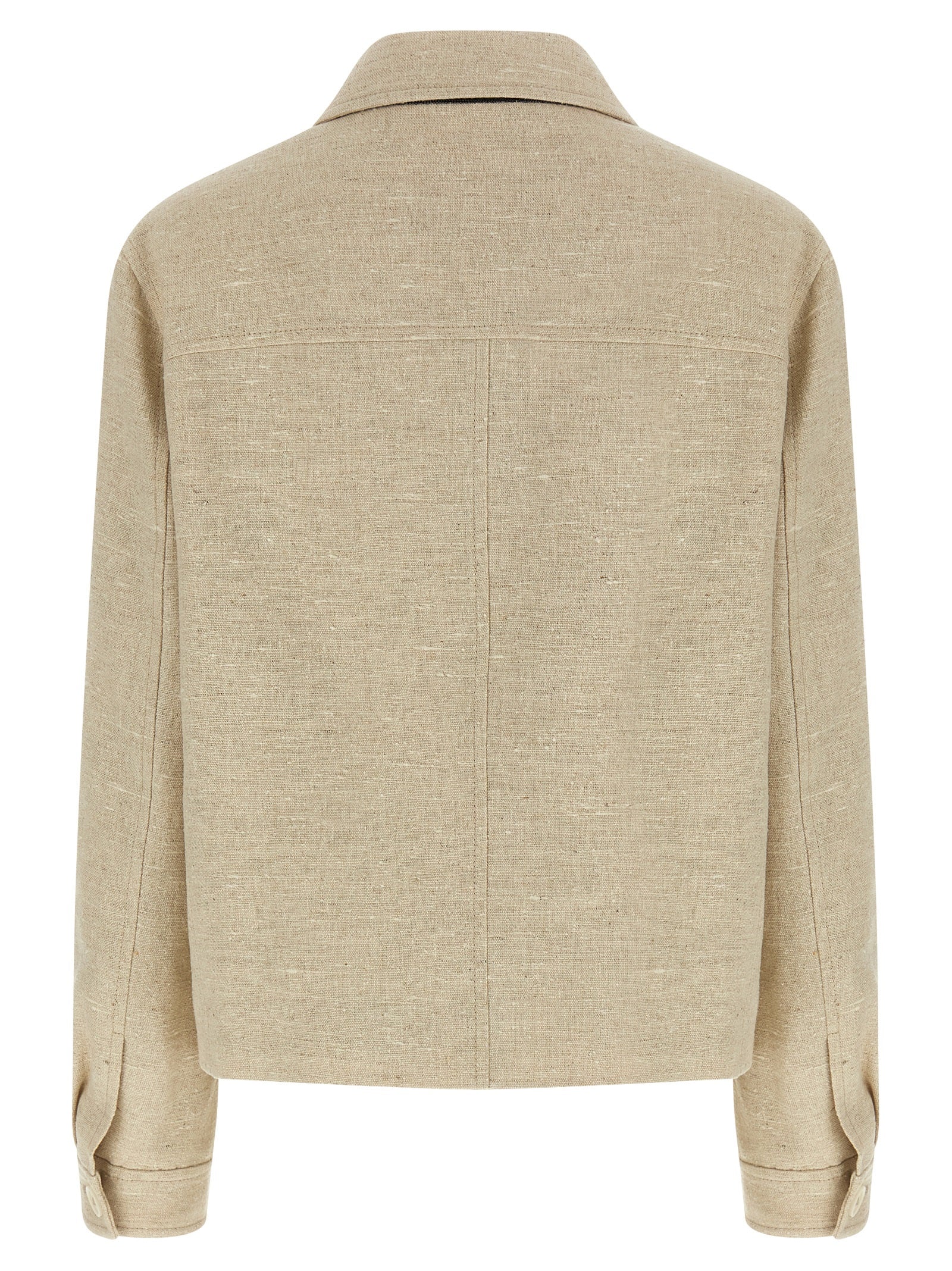Brunello Cucinelli Beige Linen Women's Jacket