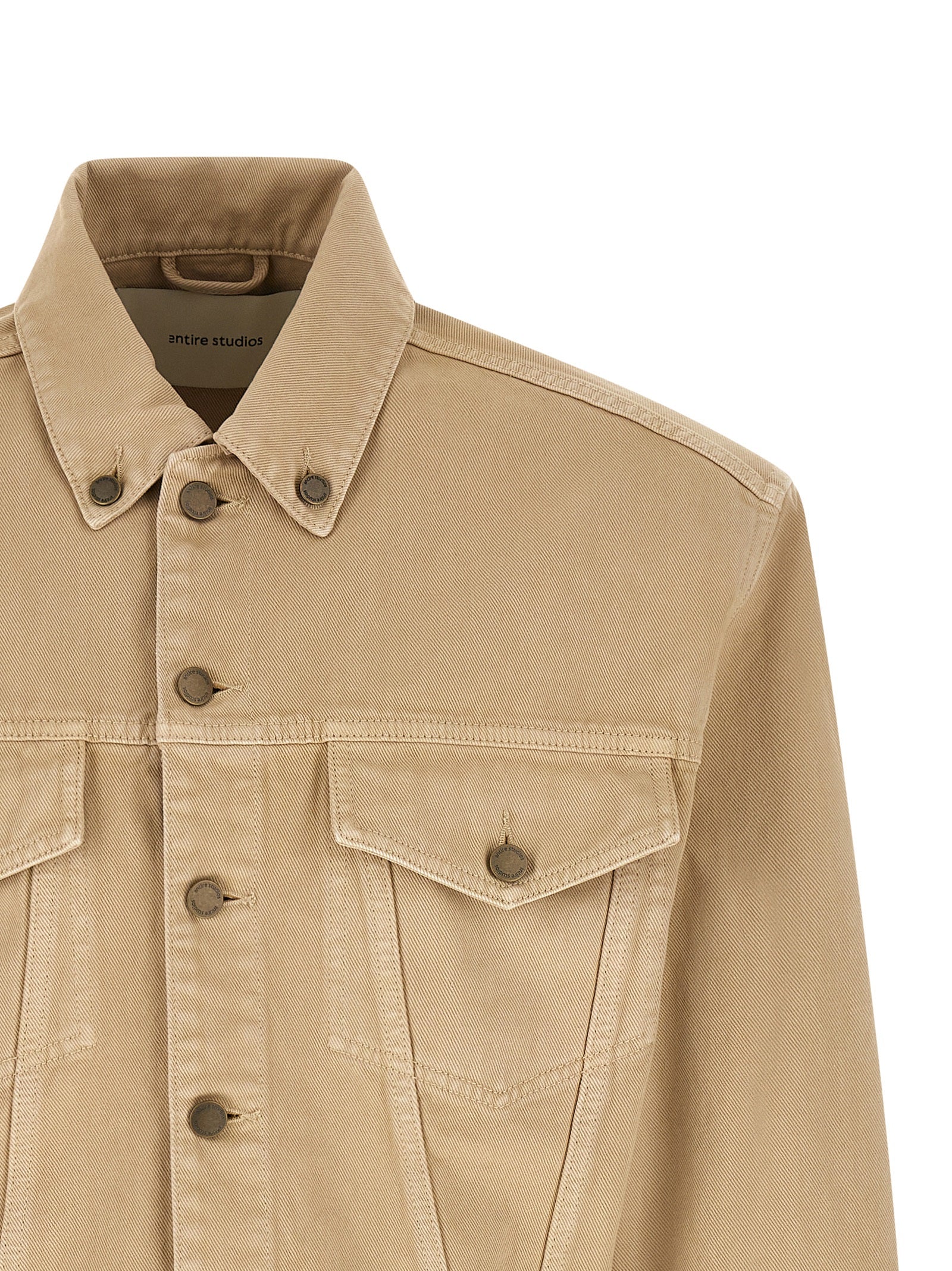 Entire Studios Beige Cotton Denim Men's Jacket