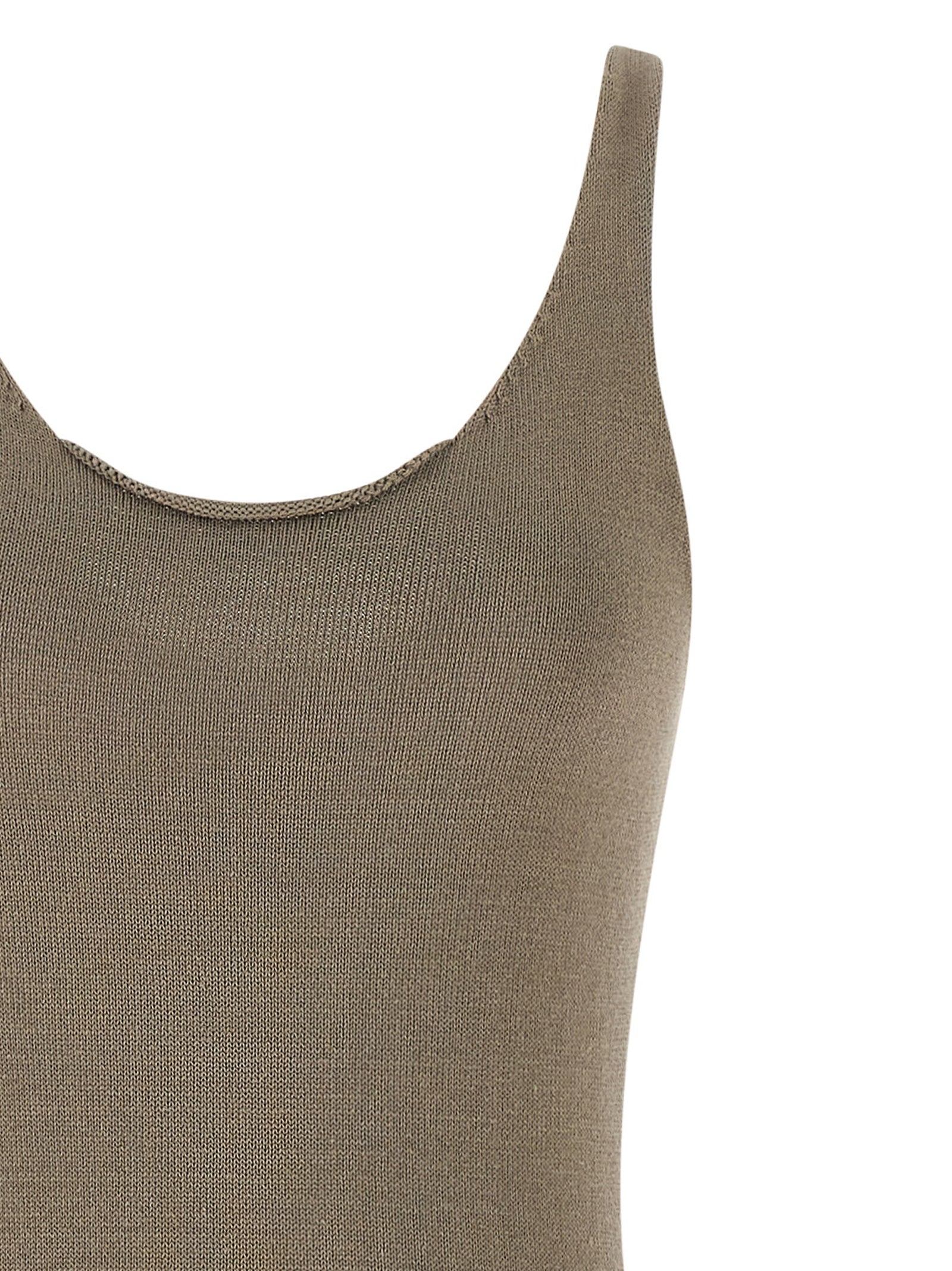 Entire Studios Beige Cotton Midi Women's Dress