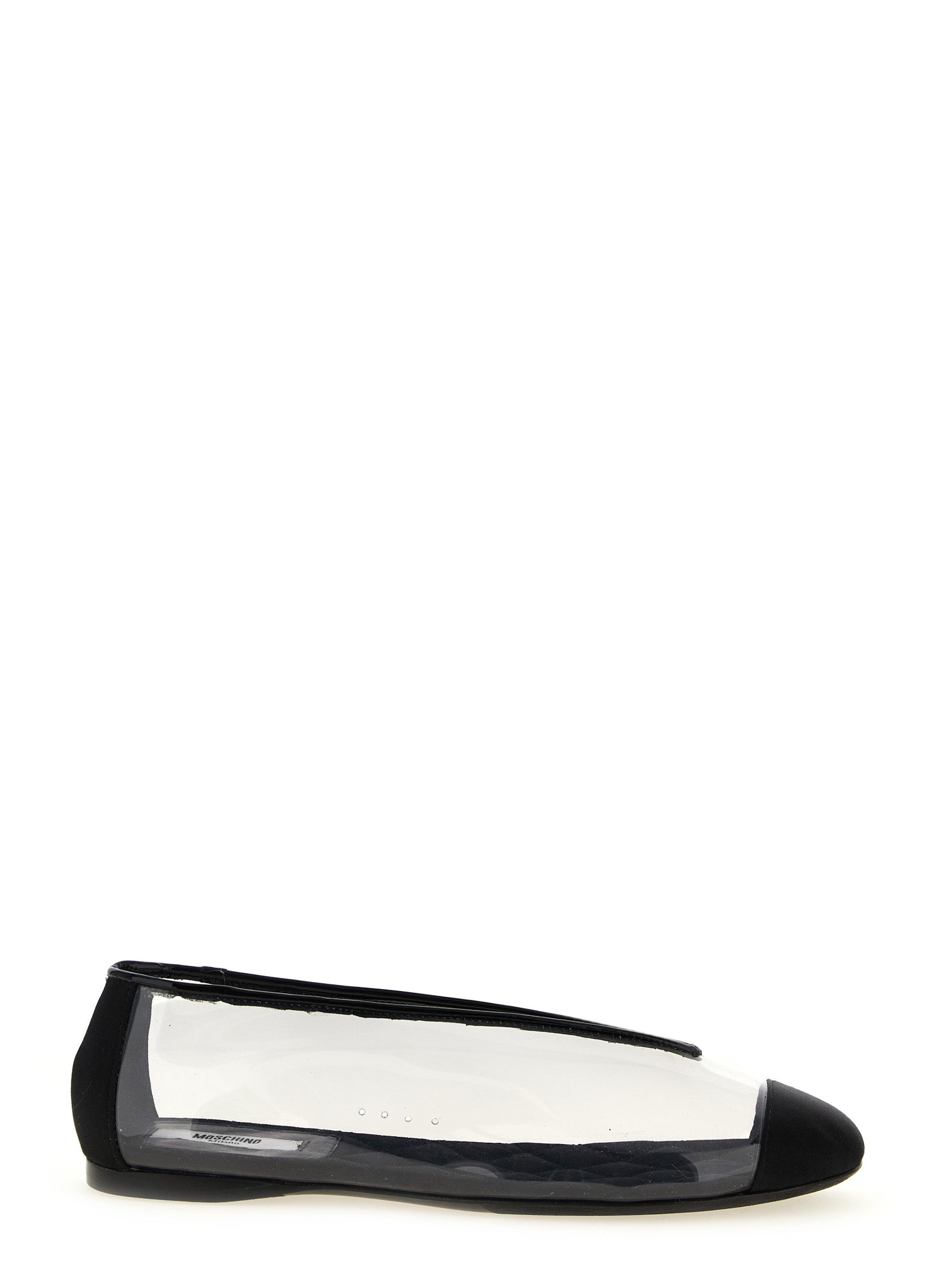 Moschino Black Pvc Ballet Women's Flats
