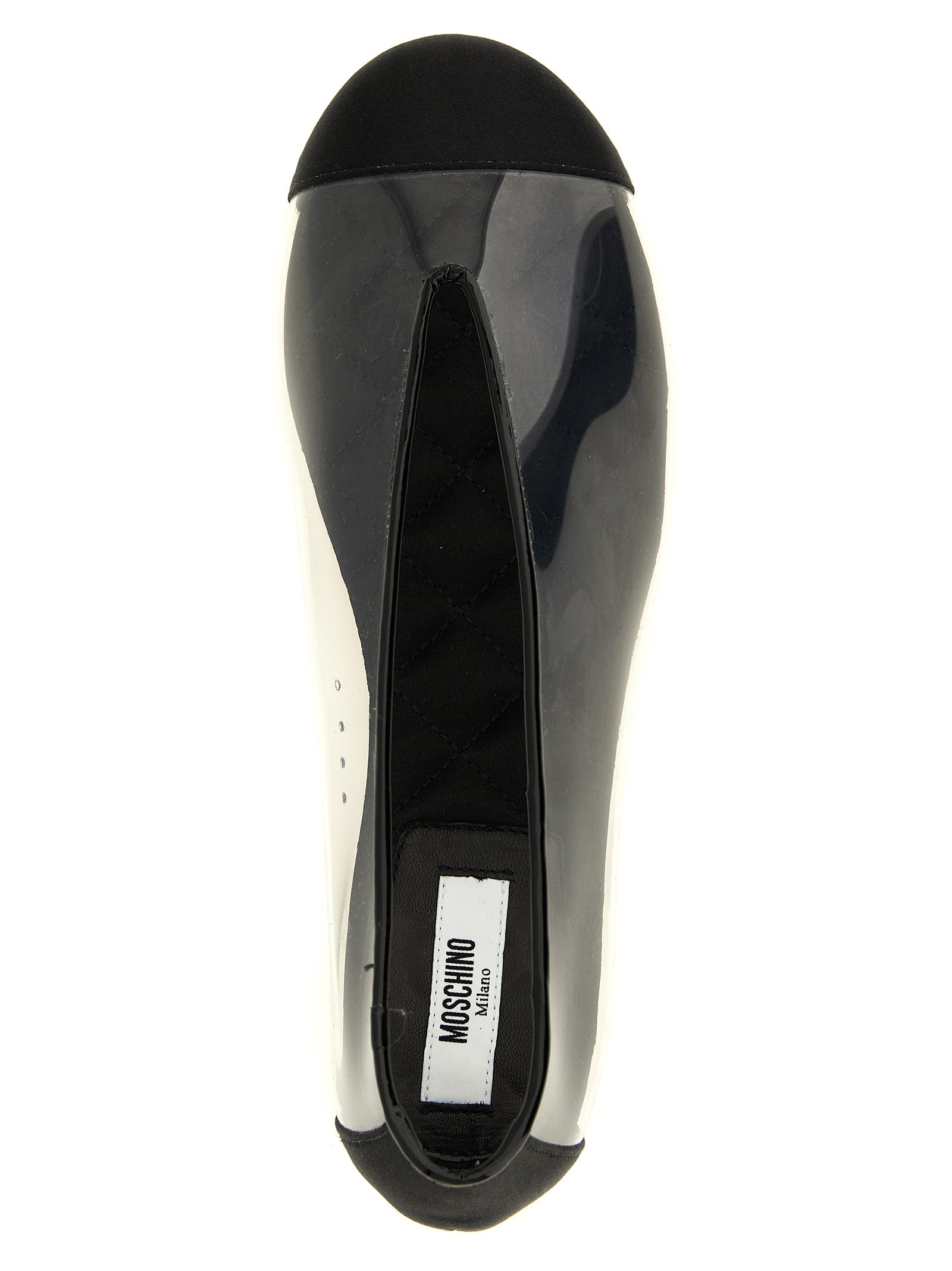 Moschino Black Pvc Ballet Women's Flats
