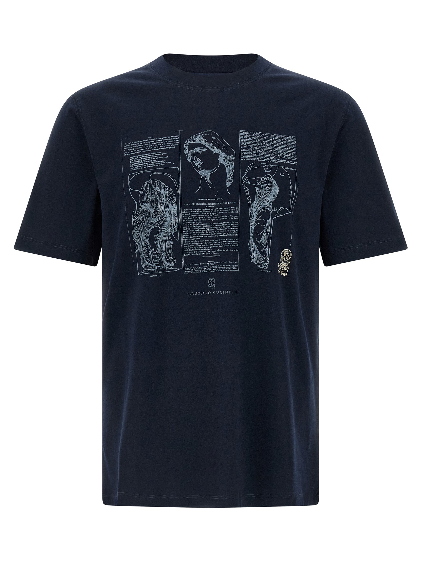 Brunello Cucinelli Blue Cotton Men's T-Shirt
