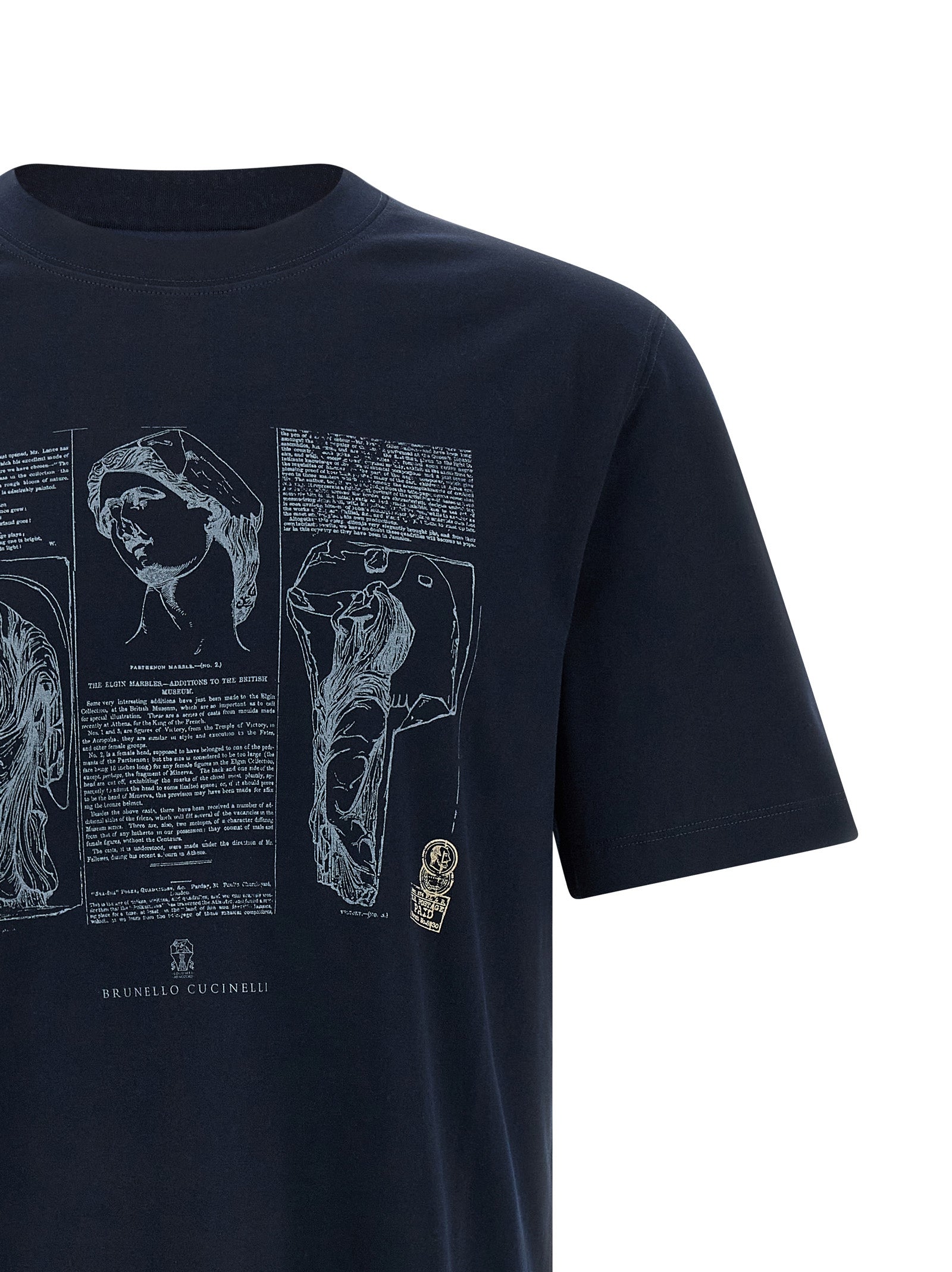 Brunello Cucinelli Blue Cotton Men's T-Shirt