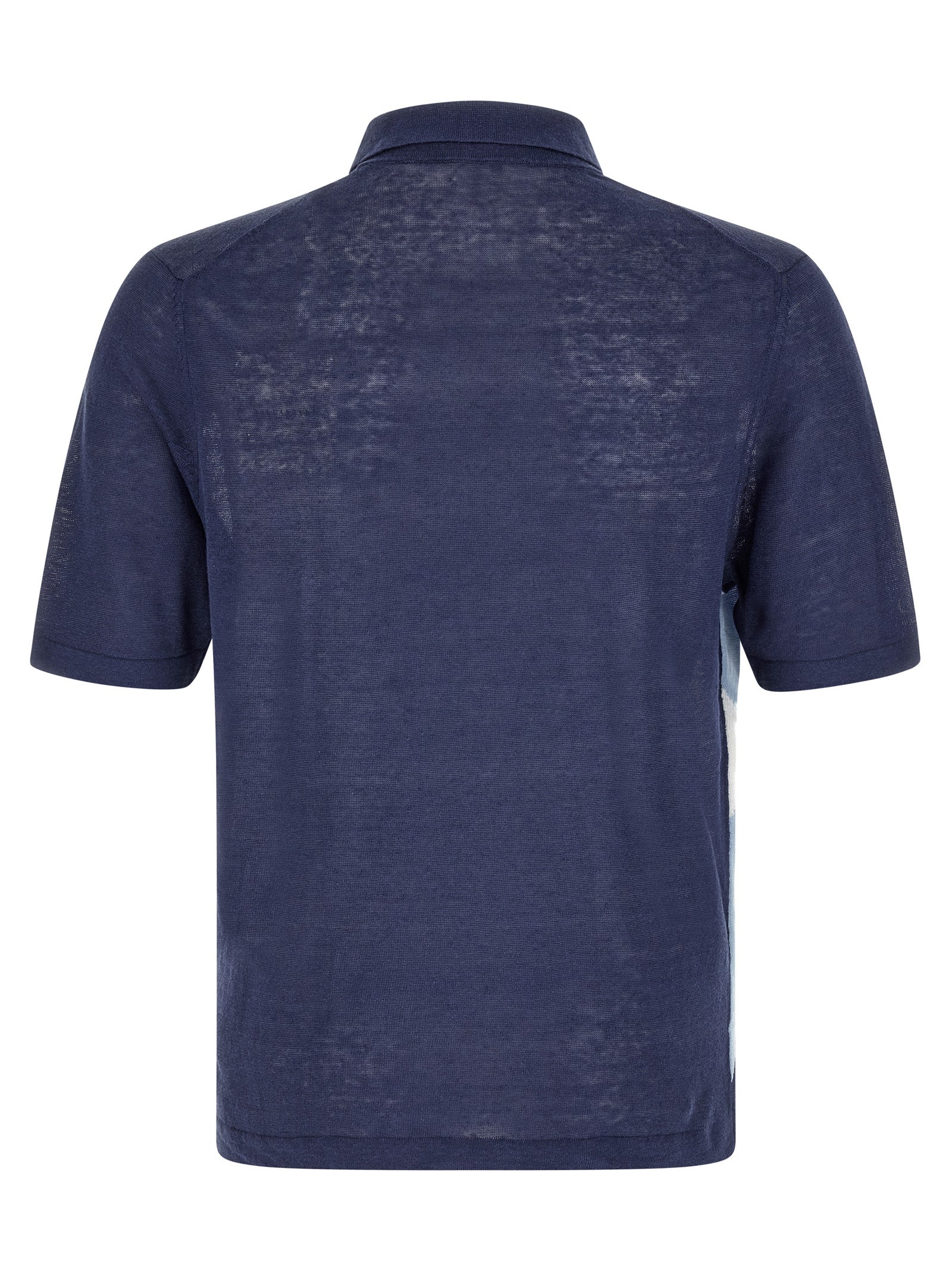 Ballantyne Blue Linen Polo Men's Shirt
