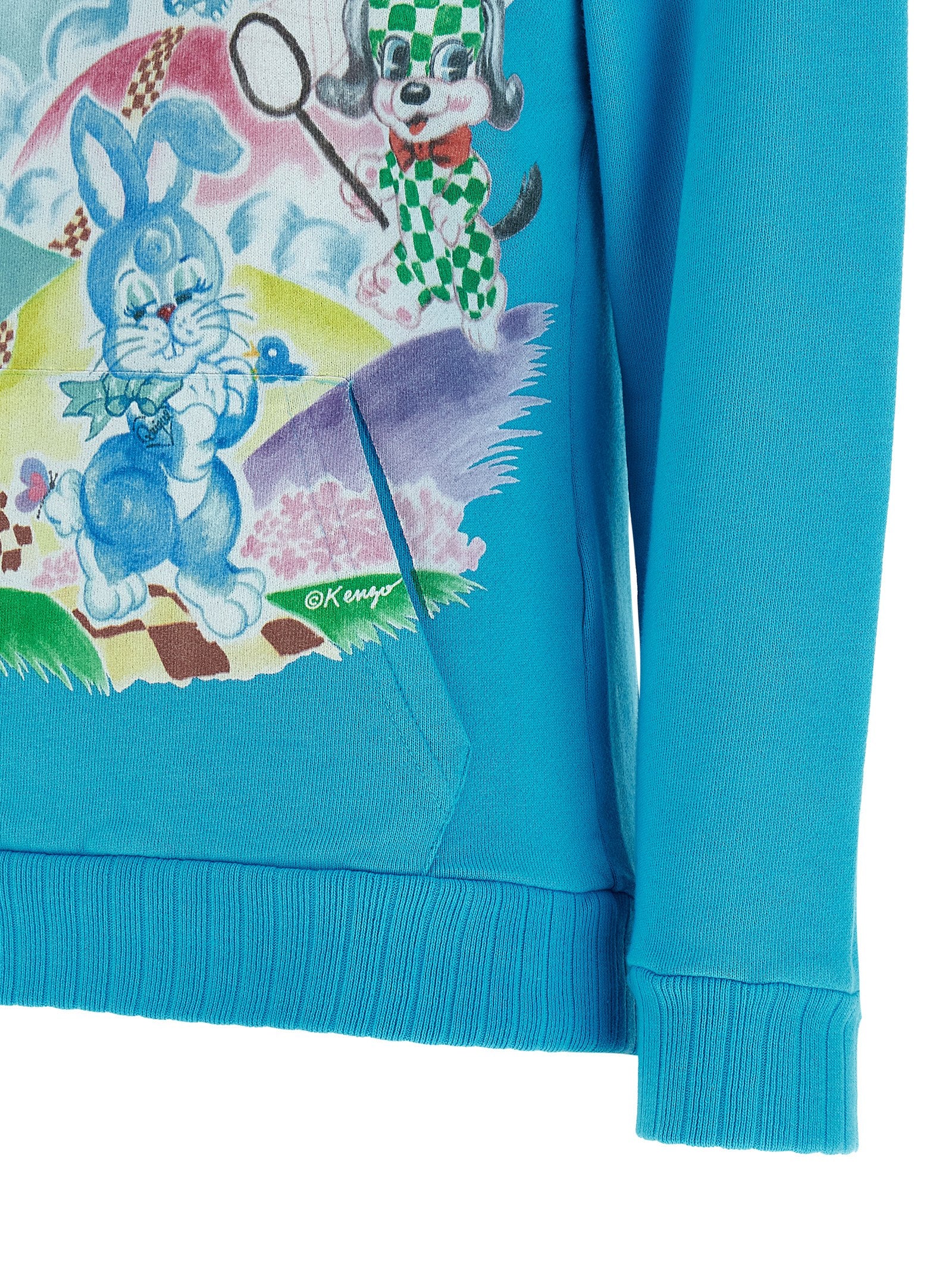 Kenzo Blue Cotton Women's Hoodie