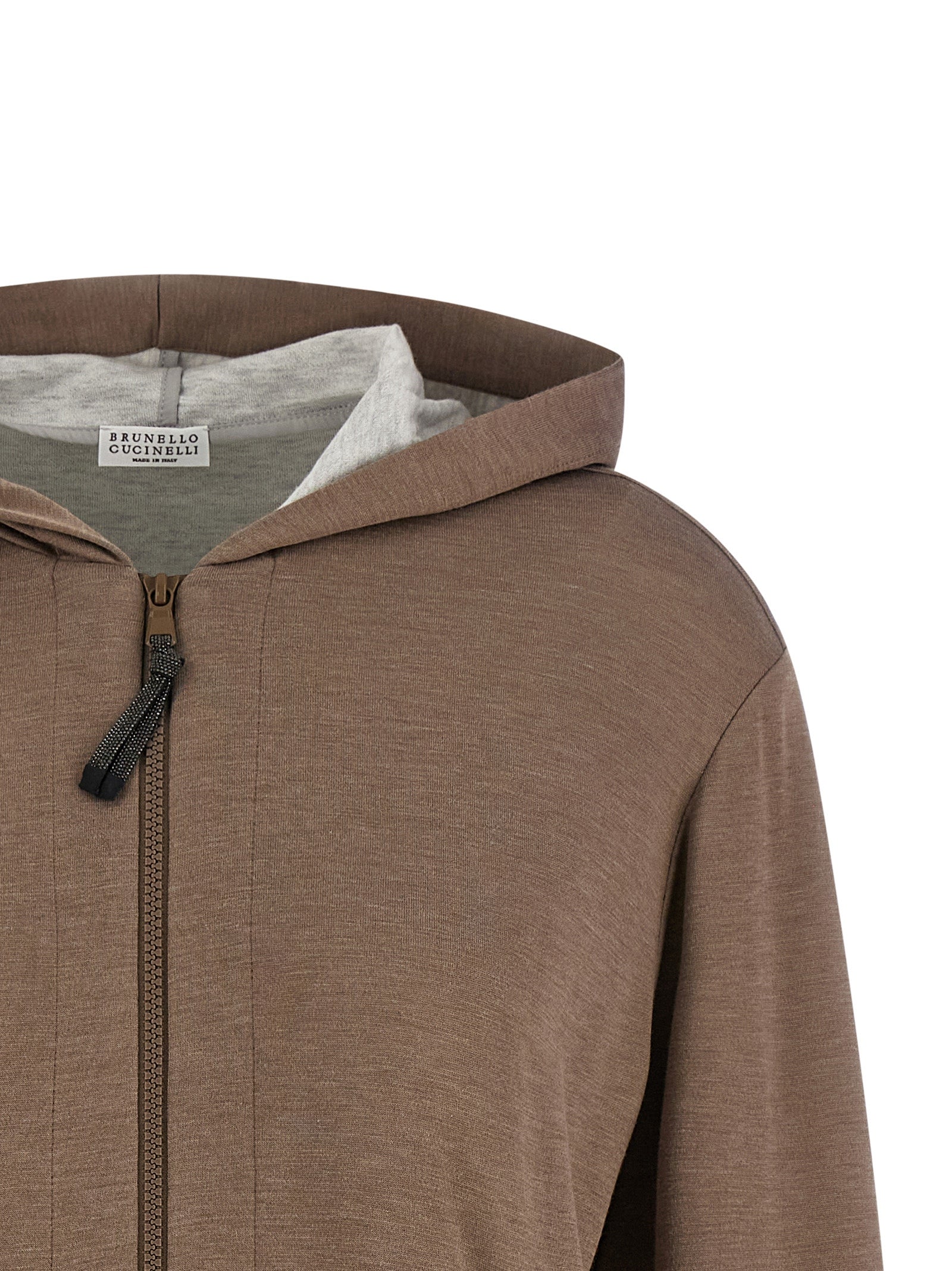 Brunello Cucinelli Brown Cotton Women's Hoodie