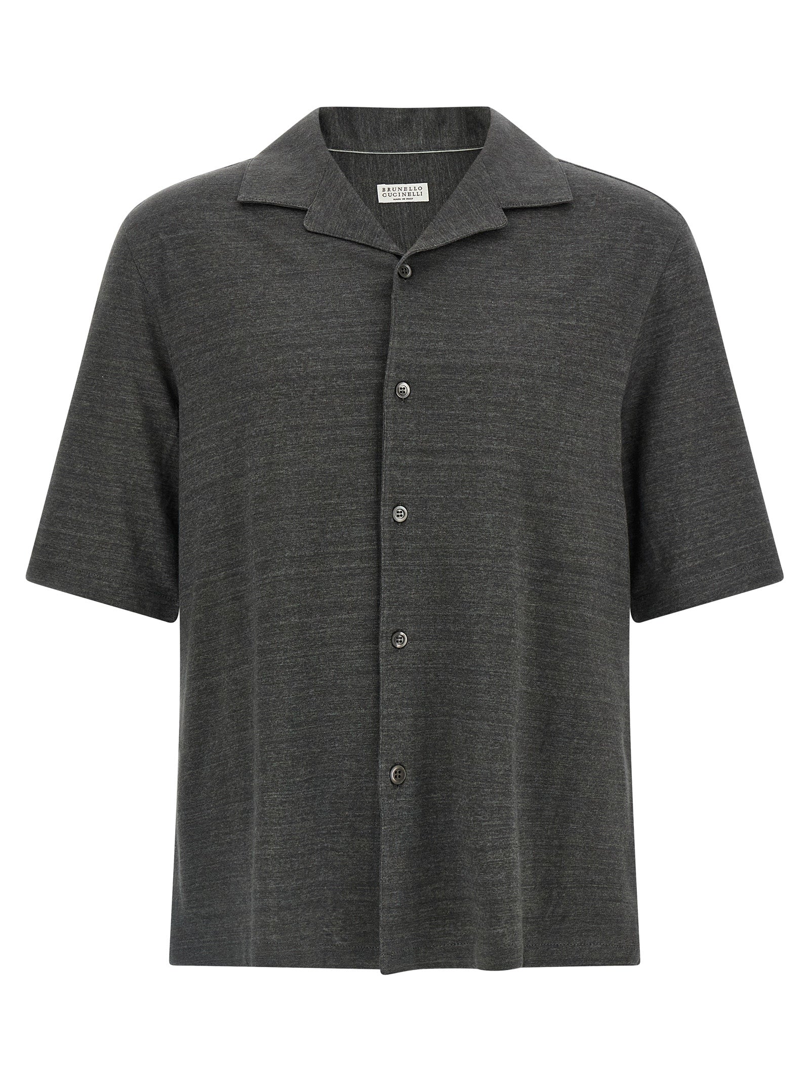 Brunello Cucinelli Gray Linen Men's Blouse