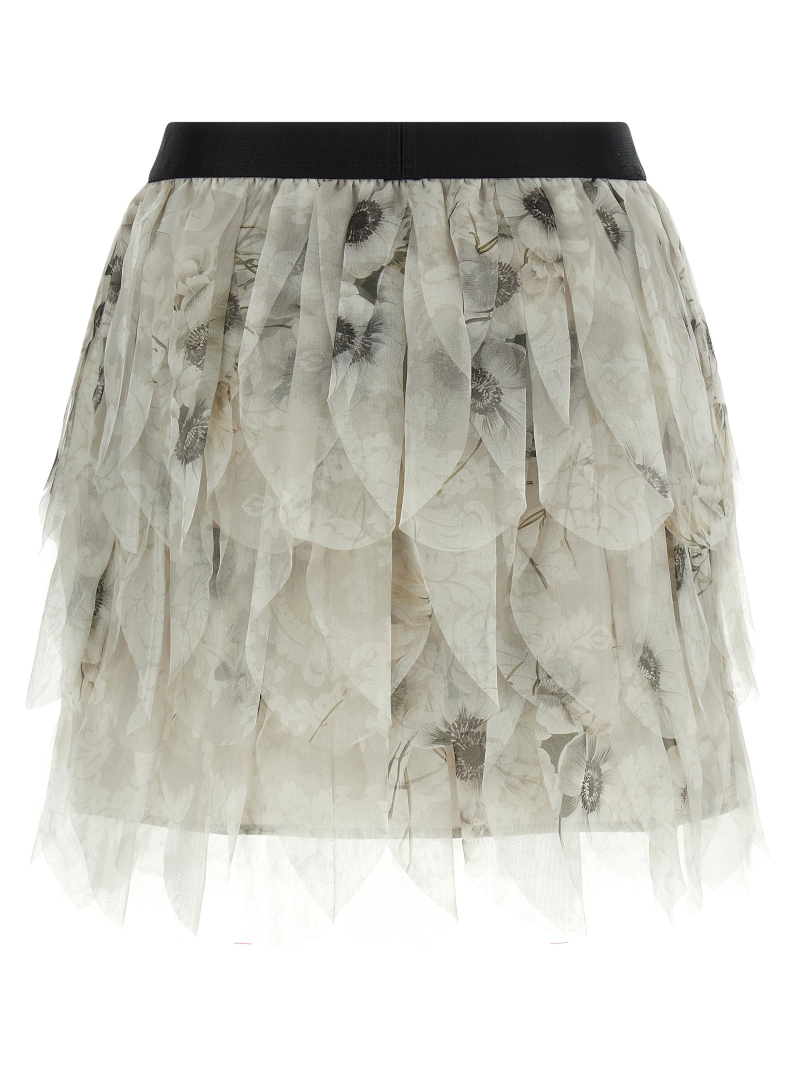Max Mara Gray Silk Long Women's Skirt