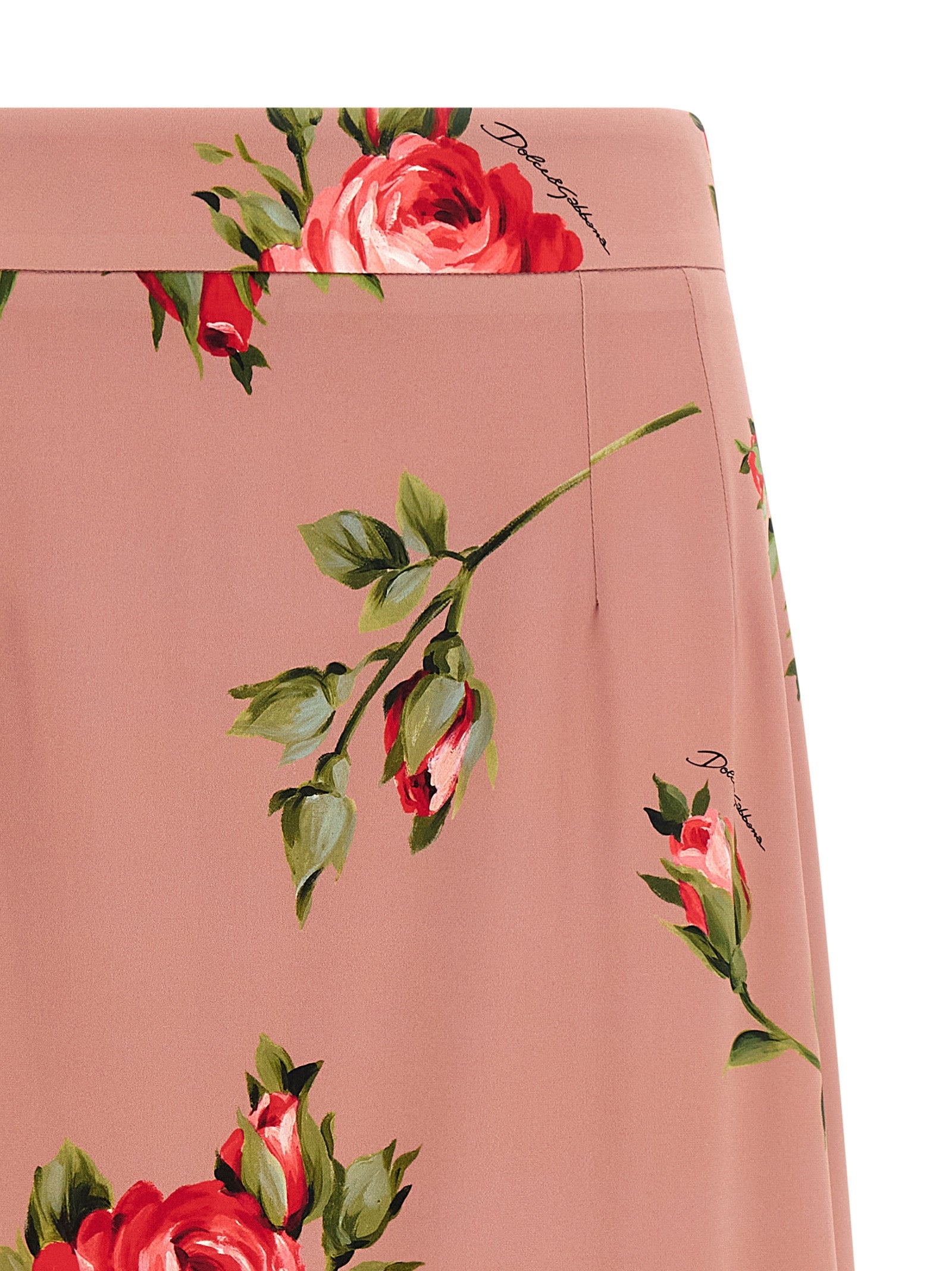 Dolce & Gabbana Multicolor Silk Midi Women's Skirt