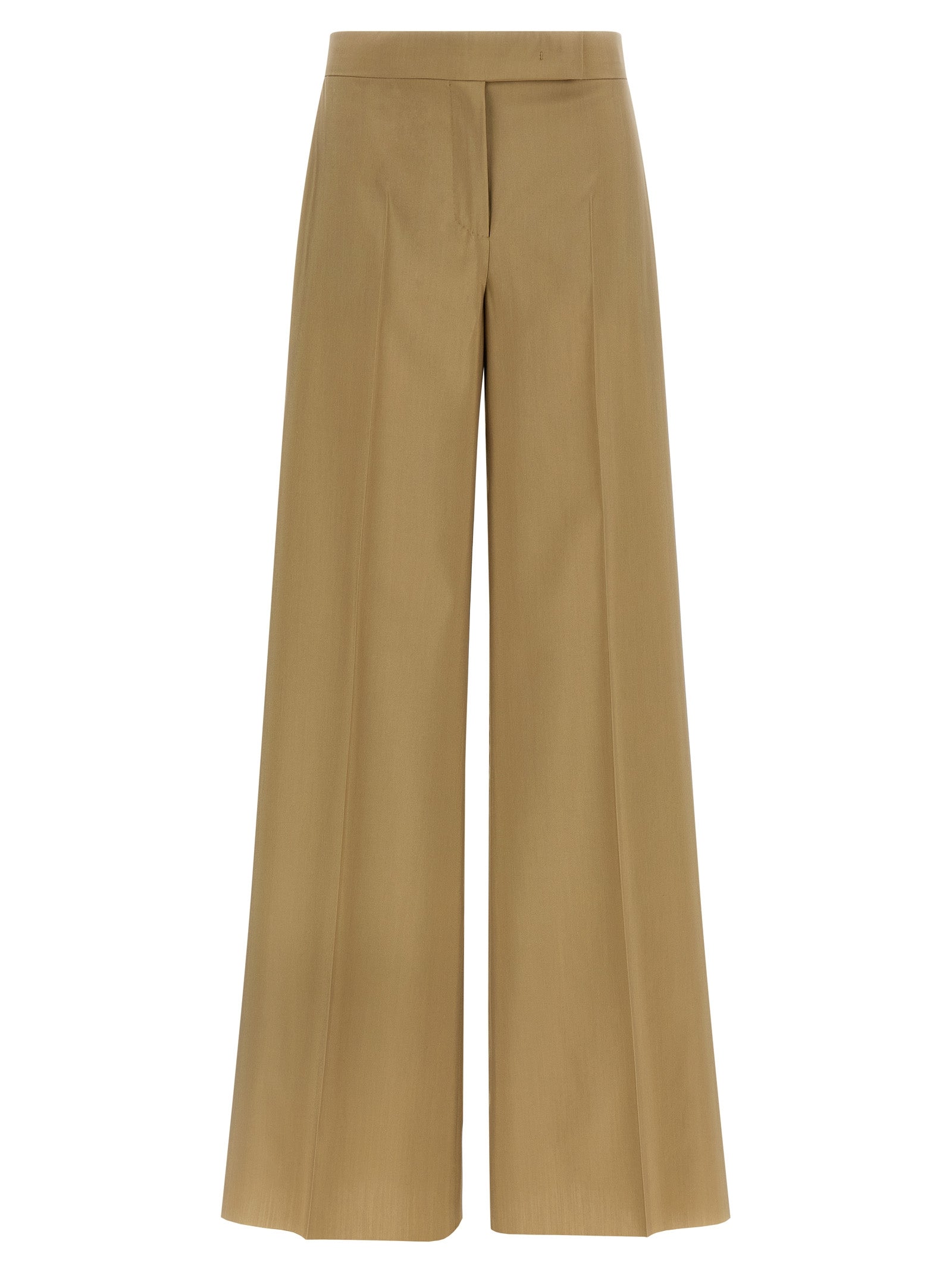 Max Mara Beige Virgin Wool Dress Women's Pants