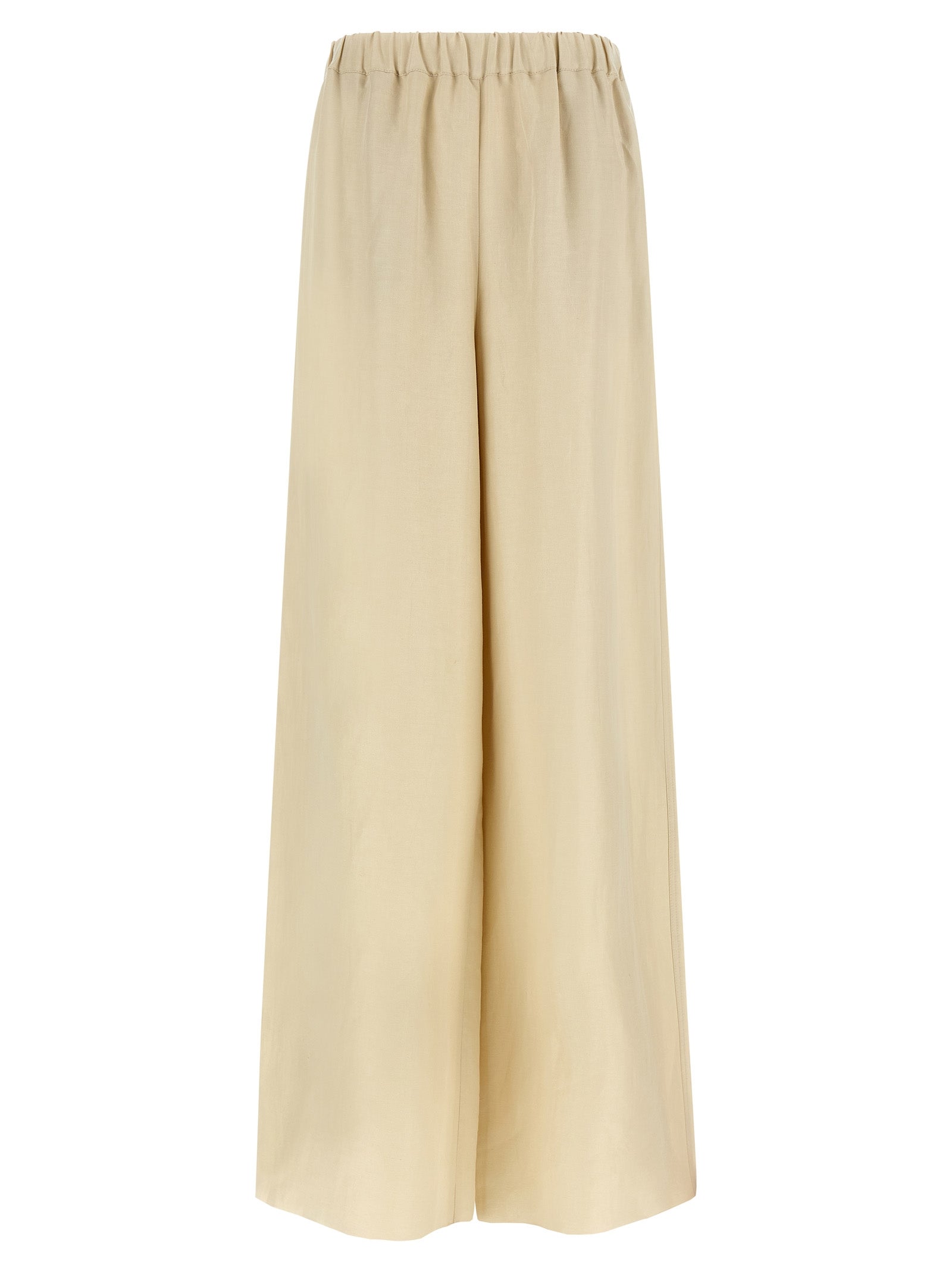 Max Mara Beige Linen Casual Women's Pants