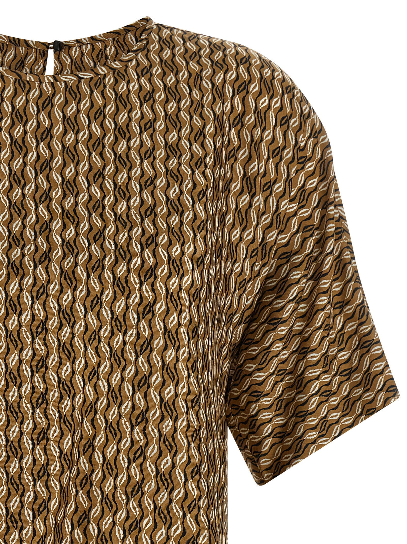 Max Mara Brown Silk Women's Blouse