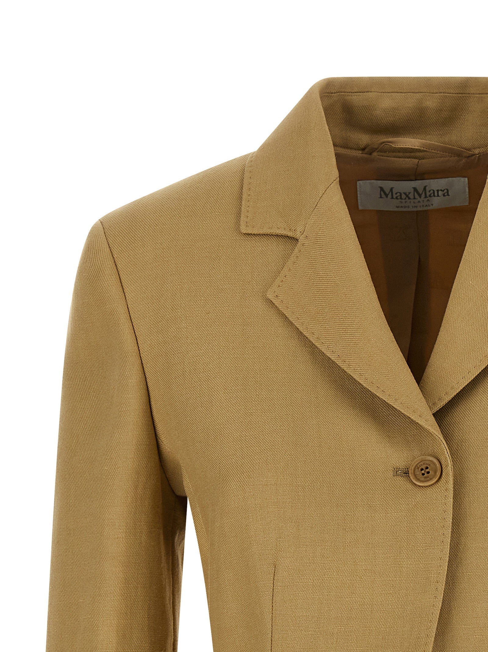 Max Mara Beige Linen Women's Blazer