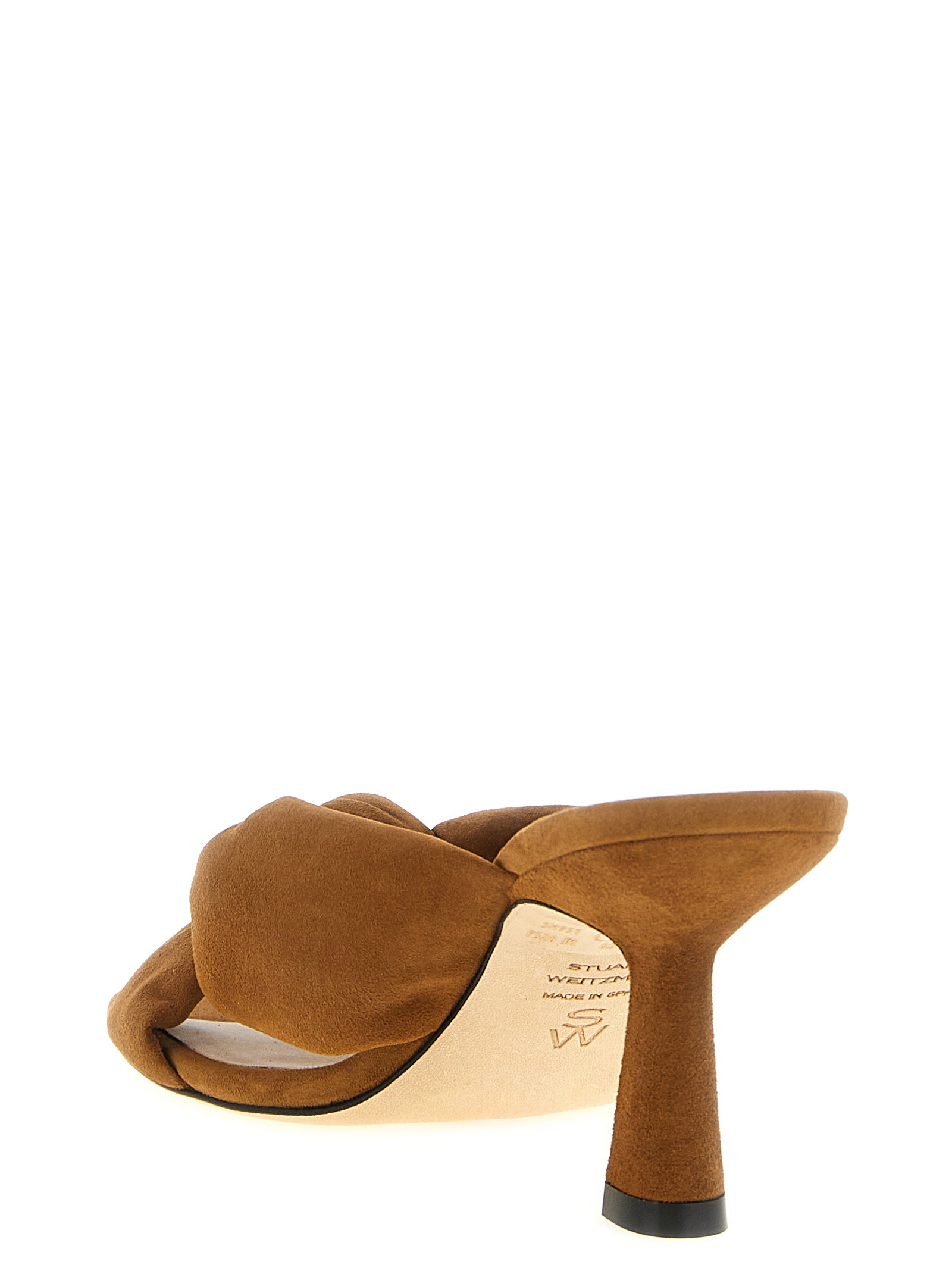 Stuart Weitzman Brown Polyethylene Stiletto Heel Women's Sandals