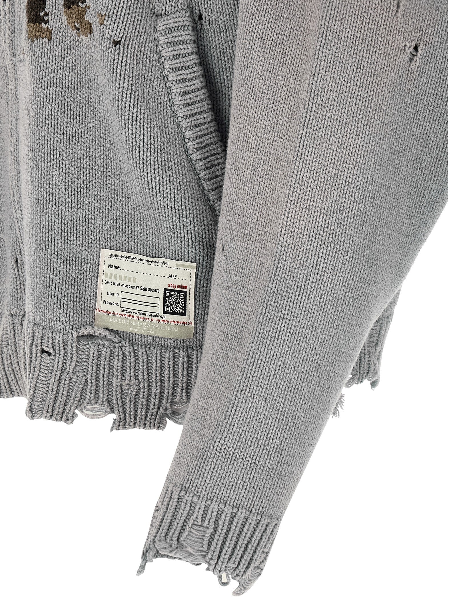 Maison Mihara Yasuhiro Gray Cotton Men's Cardigan