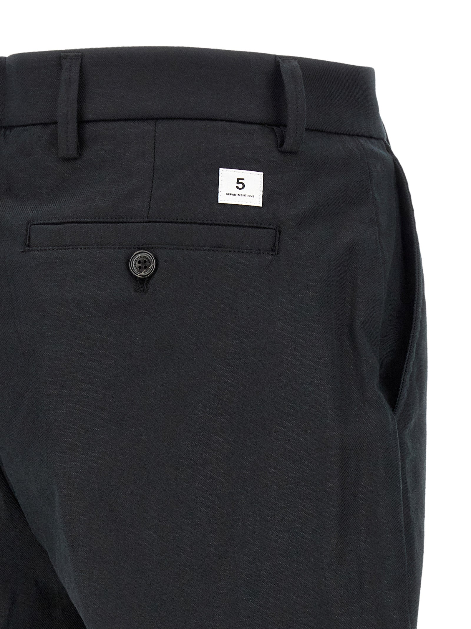 Department 5 Black Cotton Casual Men's Pants