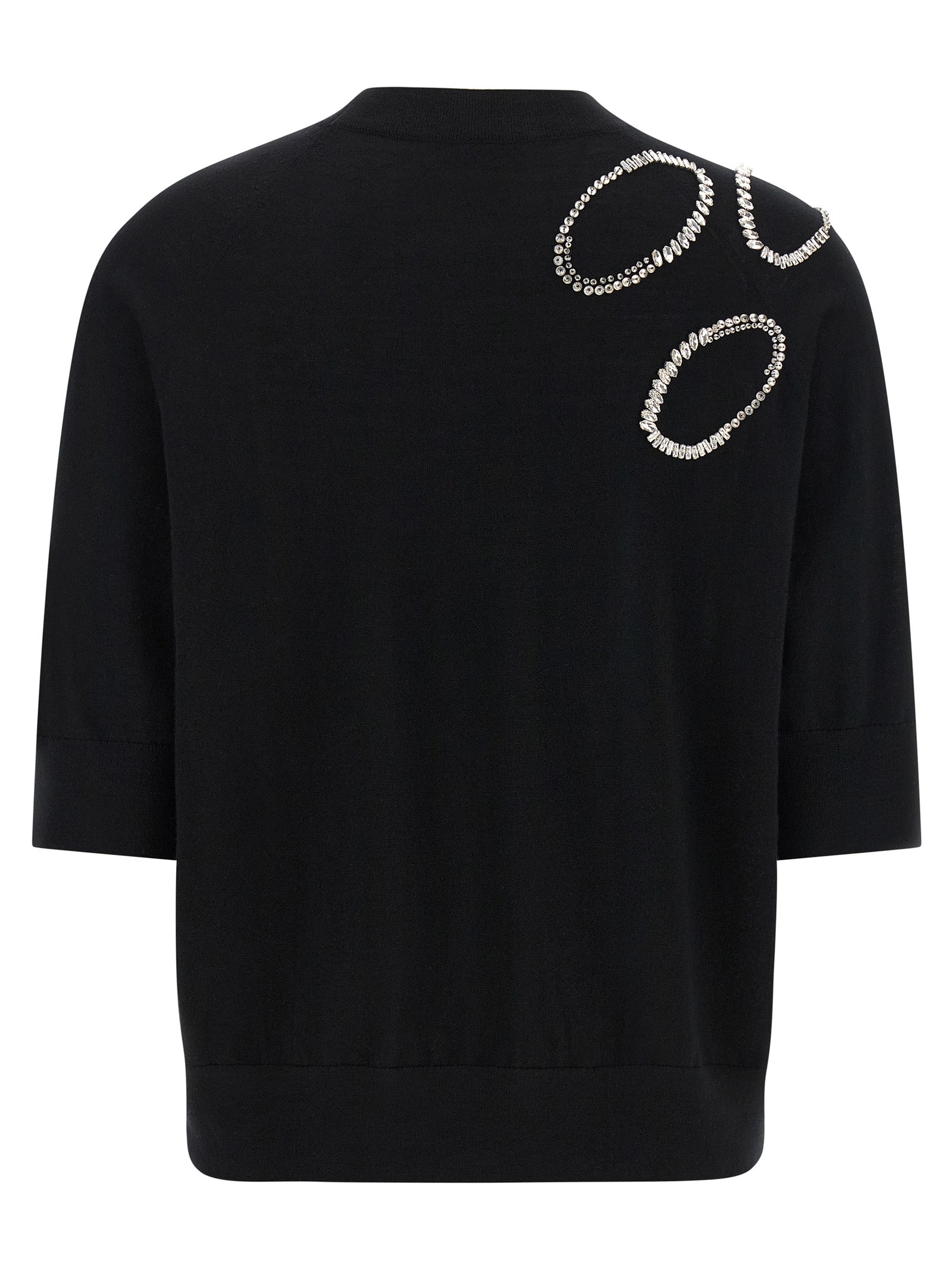 Dries Van Noten Black Merino Wool Women's Cardigan