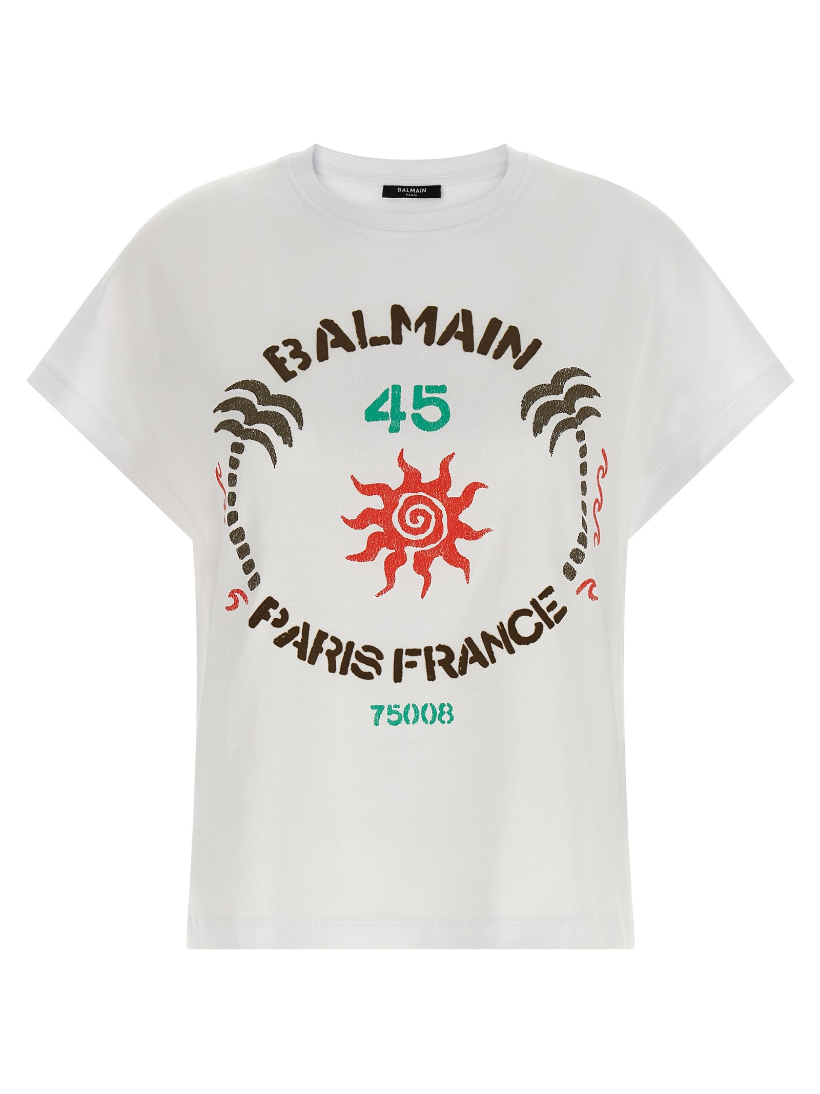Balmain White Cotton Women's T-Shirt