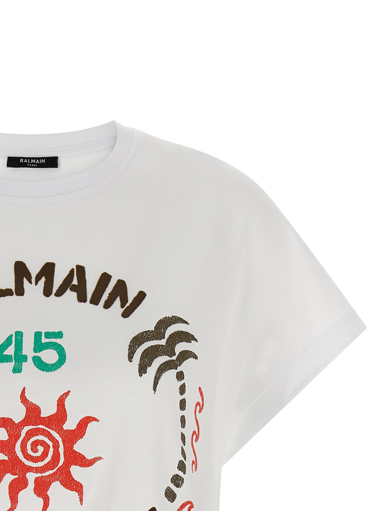 Balmain White Cotton Women's T-Shirt